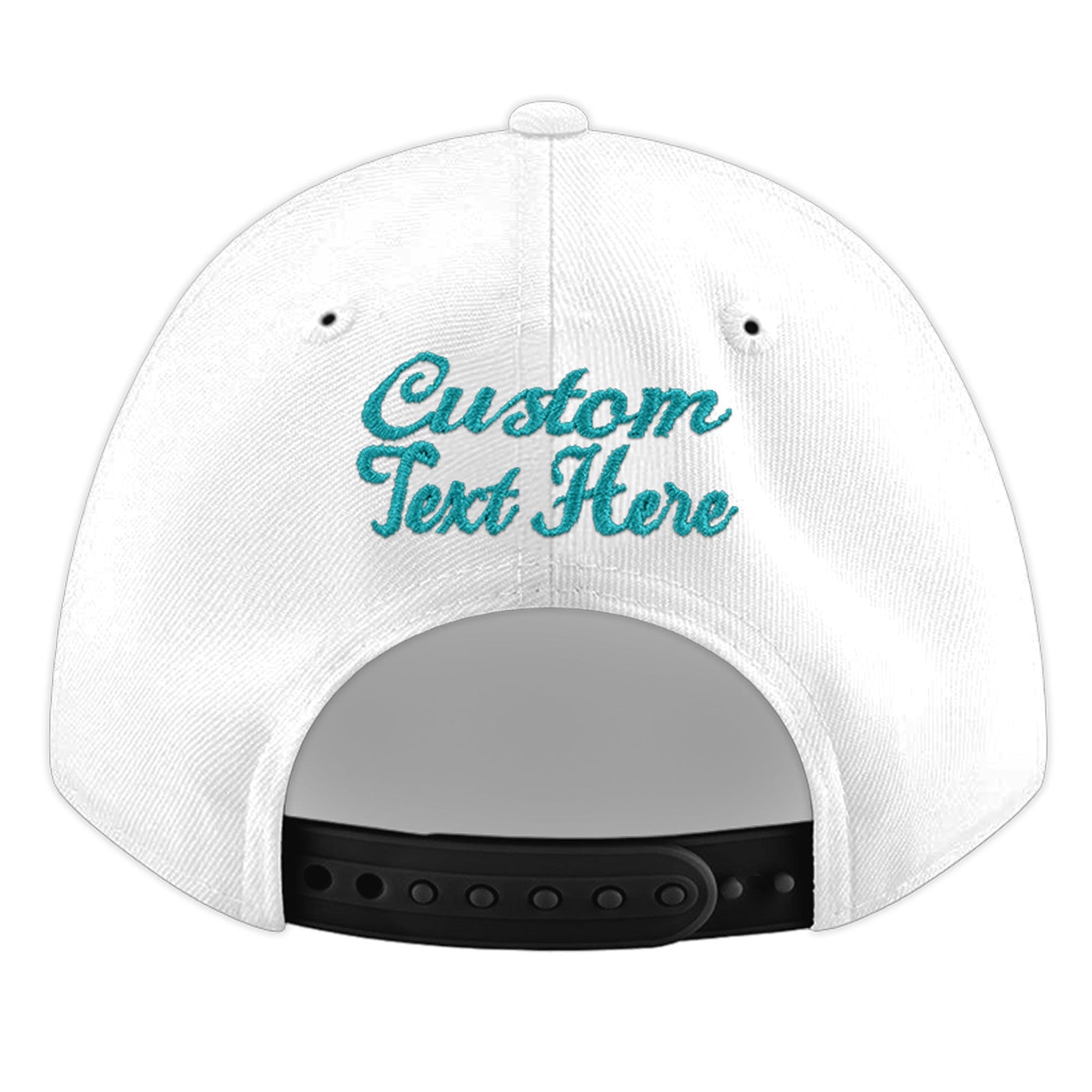 Custom White 3D Puff Embroidery Flat Embroidery Casual Sport Baseball Cap