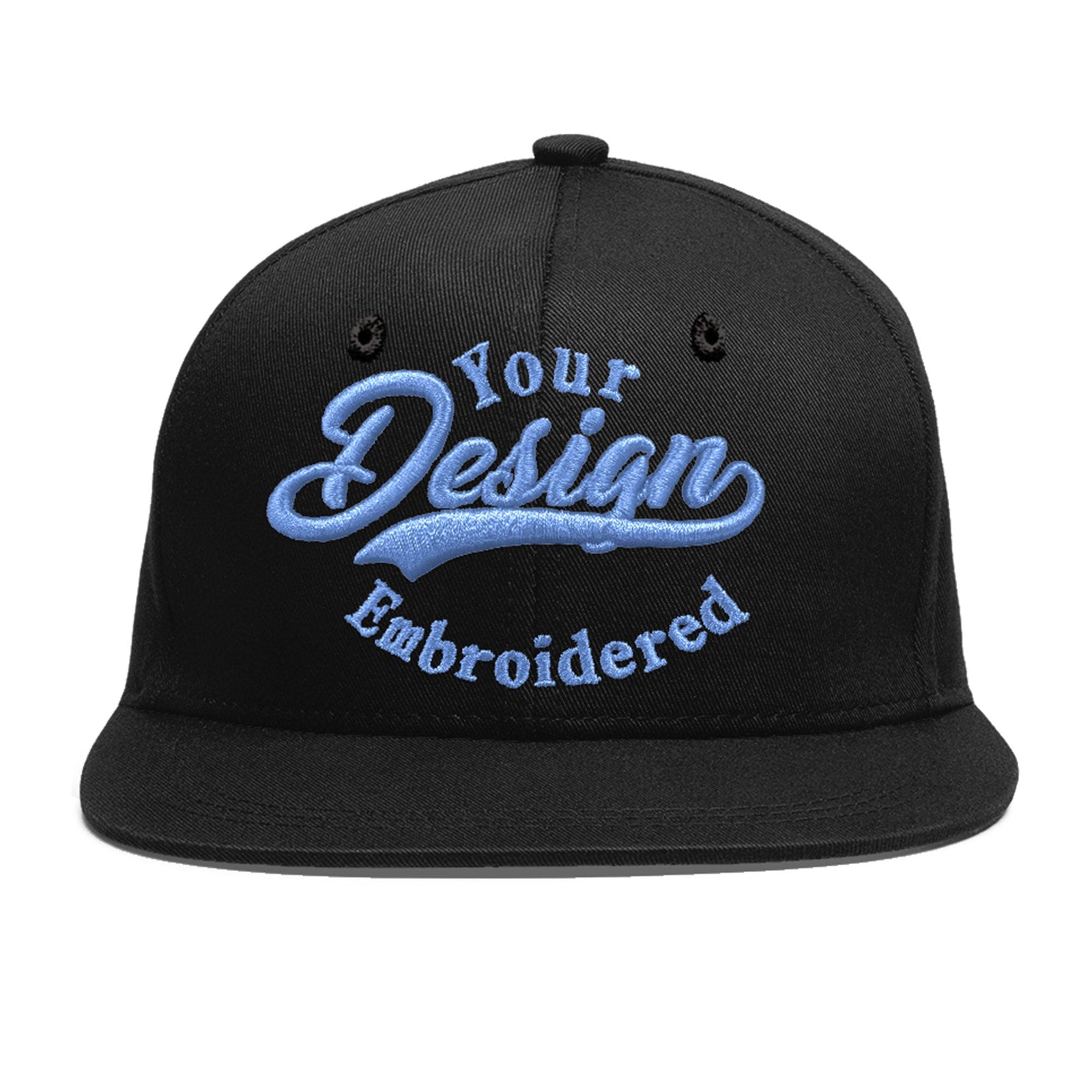 Custom Black 3D Puff Embroidery Flat Embroidery Casual Sport Baseball Cap
