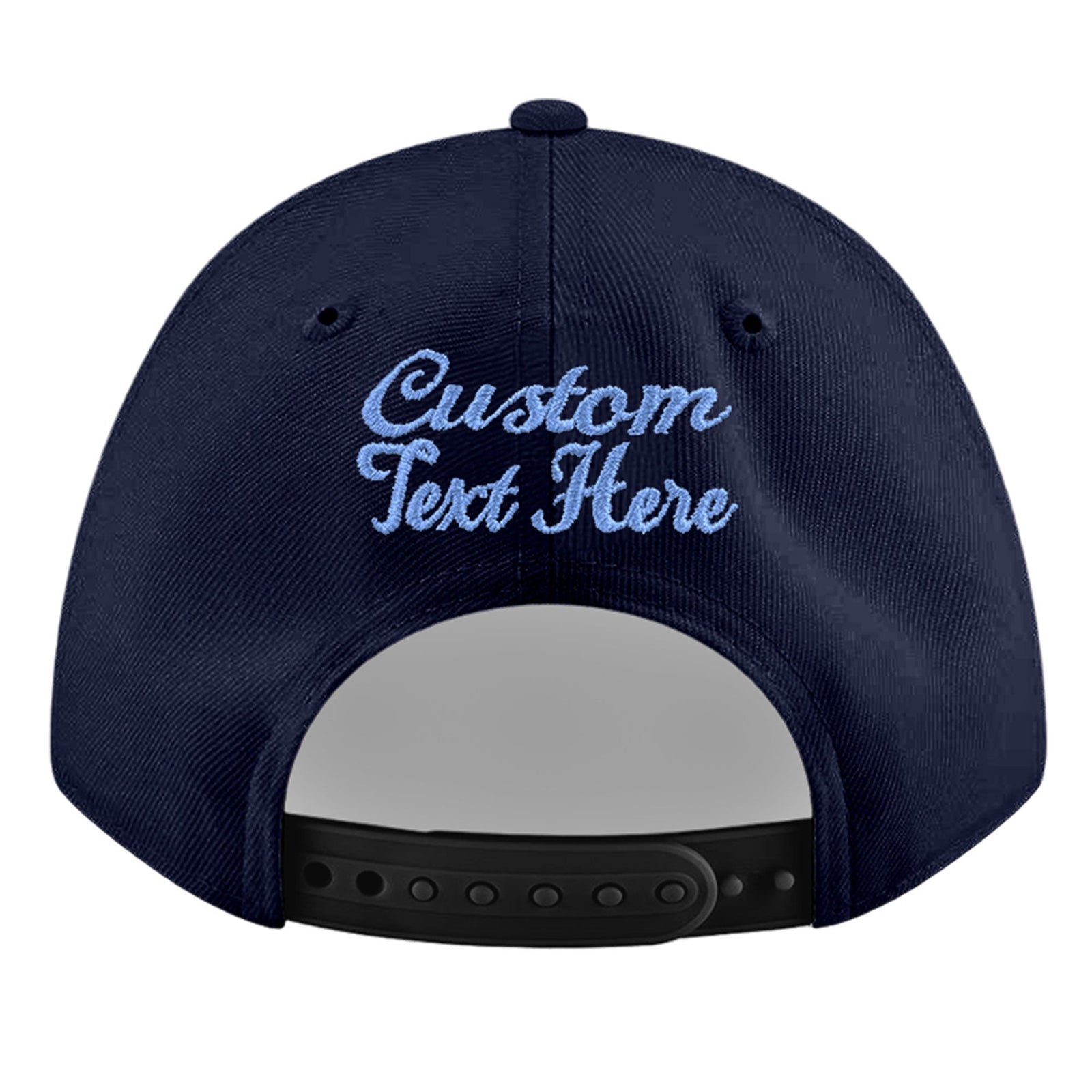 Custom Navy 3D Puff Embroidery Flat Embroidery Casual Sport Baseball Cap