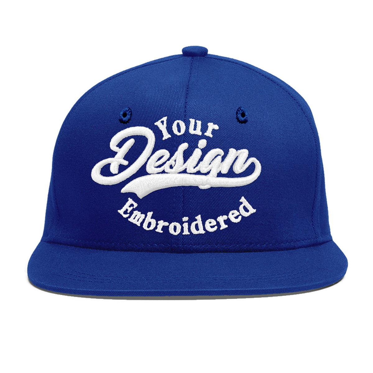 Custom Royal 3D Puff Embroidery Flat Embroidery Casual Sport Baseball Cap