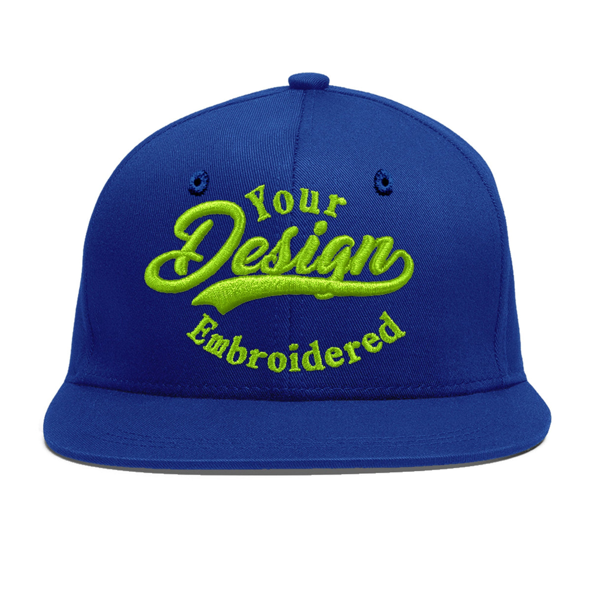 Custom Royal 3D Puff Embroidery Flat Embroidery Casual Sport Baseball Cap