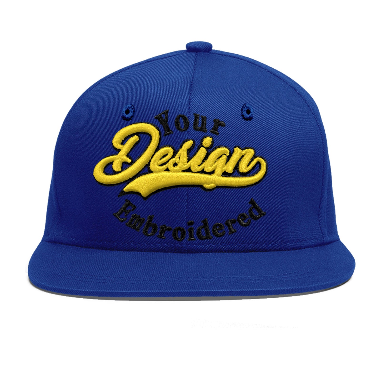 Custom Royal 3D Puff Embroidery Flat Embroidery Casual Sport Baseball Cap