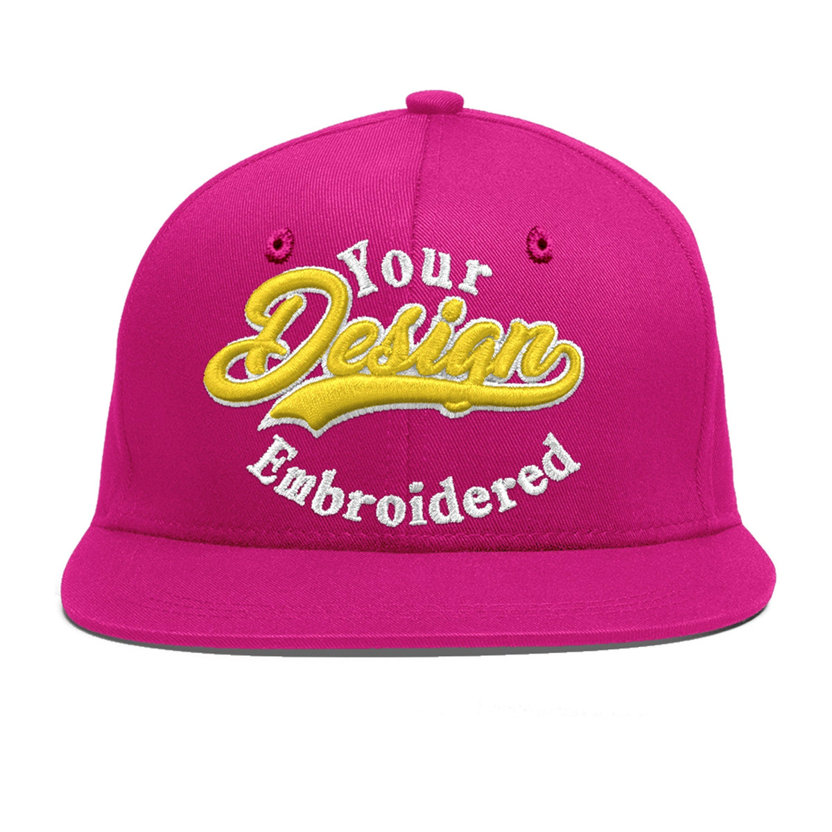 Custom Rose Red 3D Puff Embroidery Flat Embroidery Casual Sport Baseball Cap