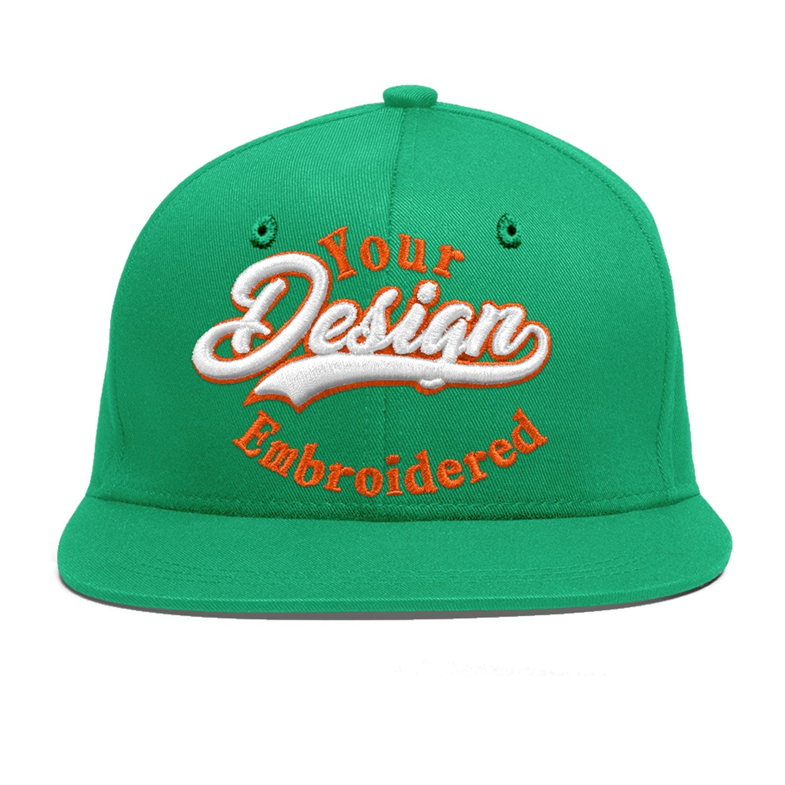 Custom Aqua 3D Puff Embroidery Flat Embroidery Casual Sport Baseball Cap