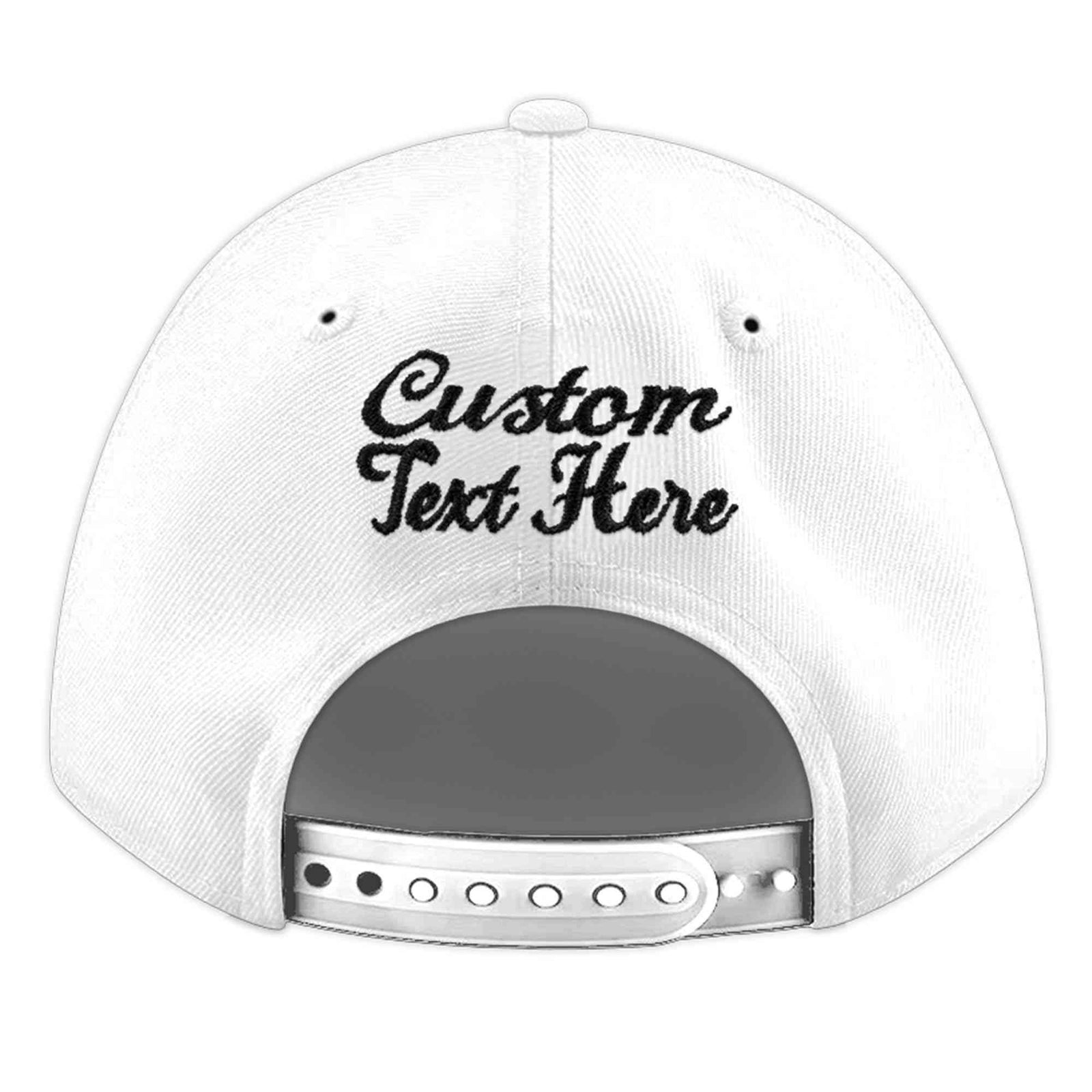 Custom White 3D Puff Embroidery Flat Embroidery Casual Sport Baseball Cap
