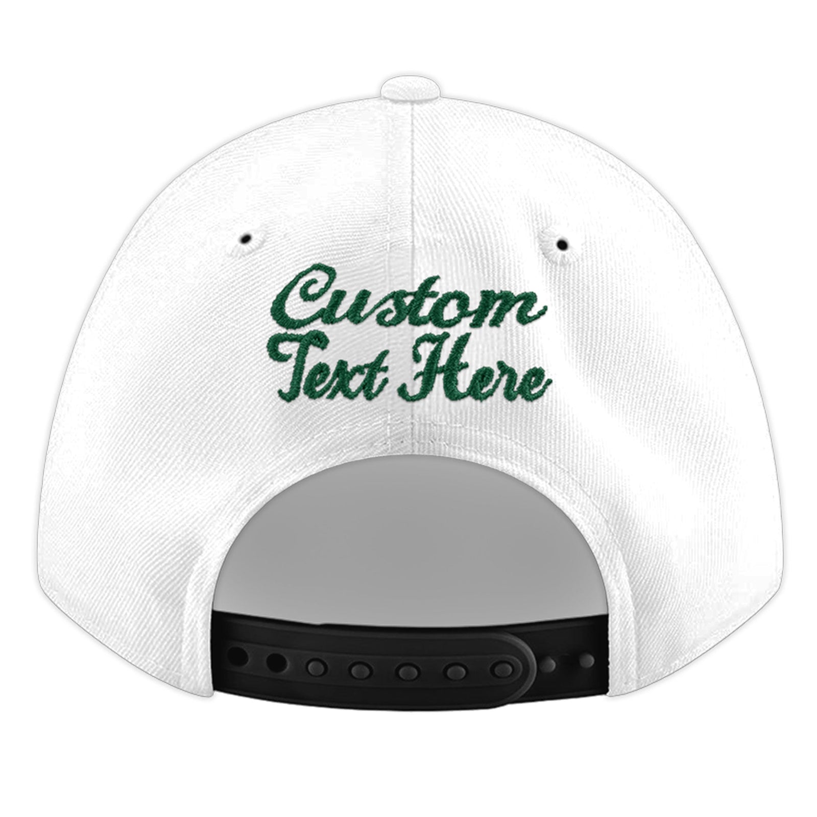 Custom White 3D Puff Embroidery Flat Embroidery Casual Sport Baseball Cap
