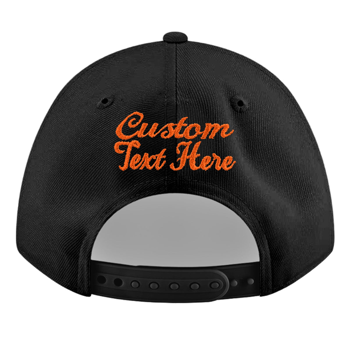 Custom Black 3D Puff Embroidery Flat Embroidery Casual Sport Baseball Cap
