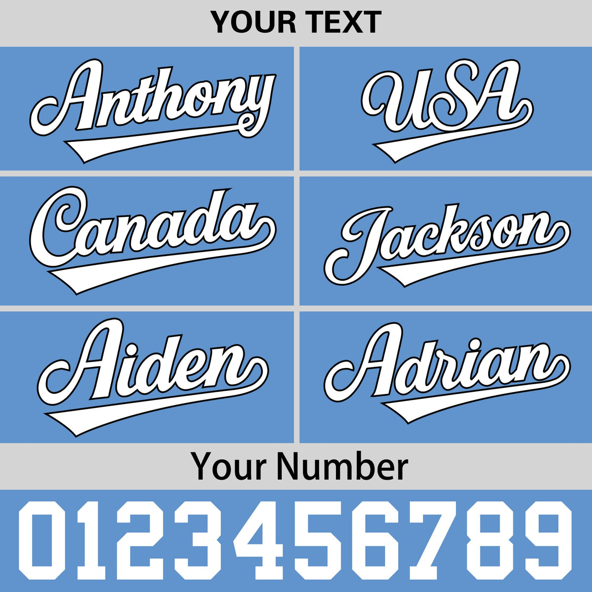 Custom Powder Blue 3D Puff Embroidery Flat Embroidery Casual Sport Baseball Cap