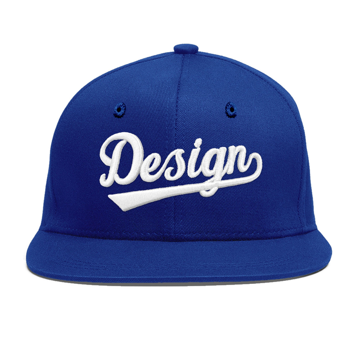 Custom Royal 3D Puff Embroidery Flat Embroidery Casual Sport Baseball Cap