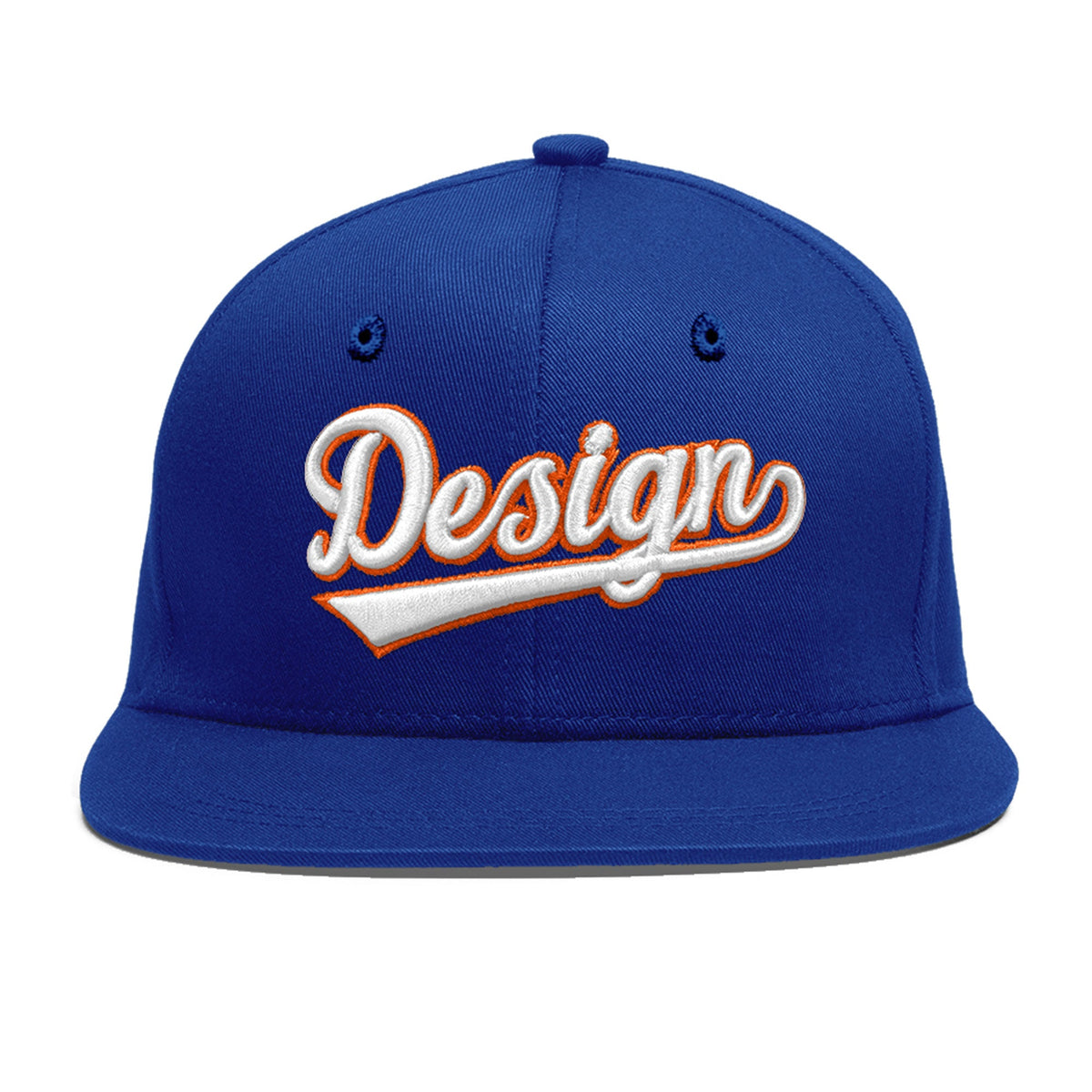 Custom Royal 3D Puff Embroidery Flat Embroidery Casual Sport Baseball Cap