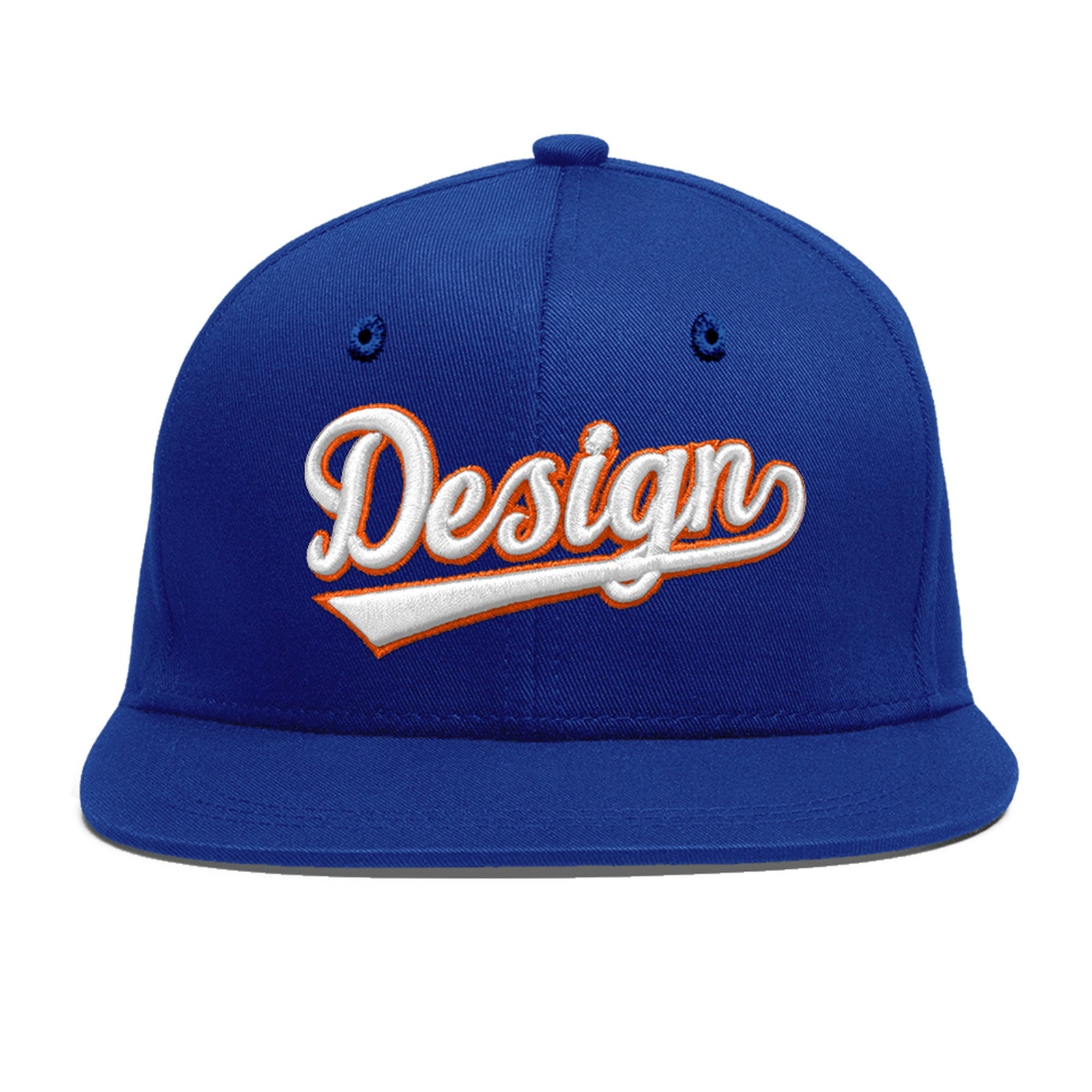 Custom Royal 3D Puff Embroidery Flat Embroidery Casual Sport Baseball Cap