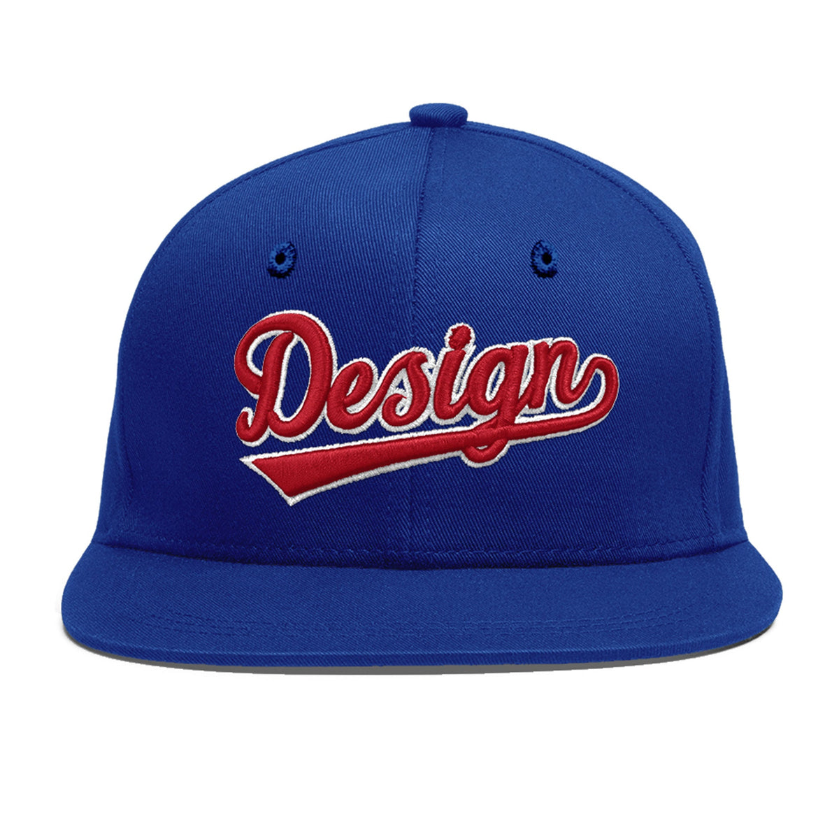 Custom Royal 3D Puff Embroidery Flat Embroidery Casual Sport Baseball Cap