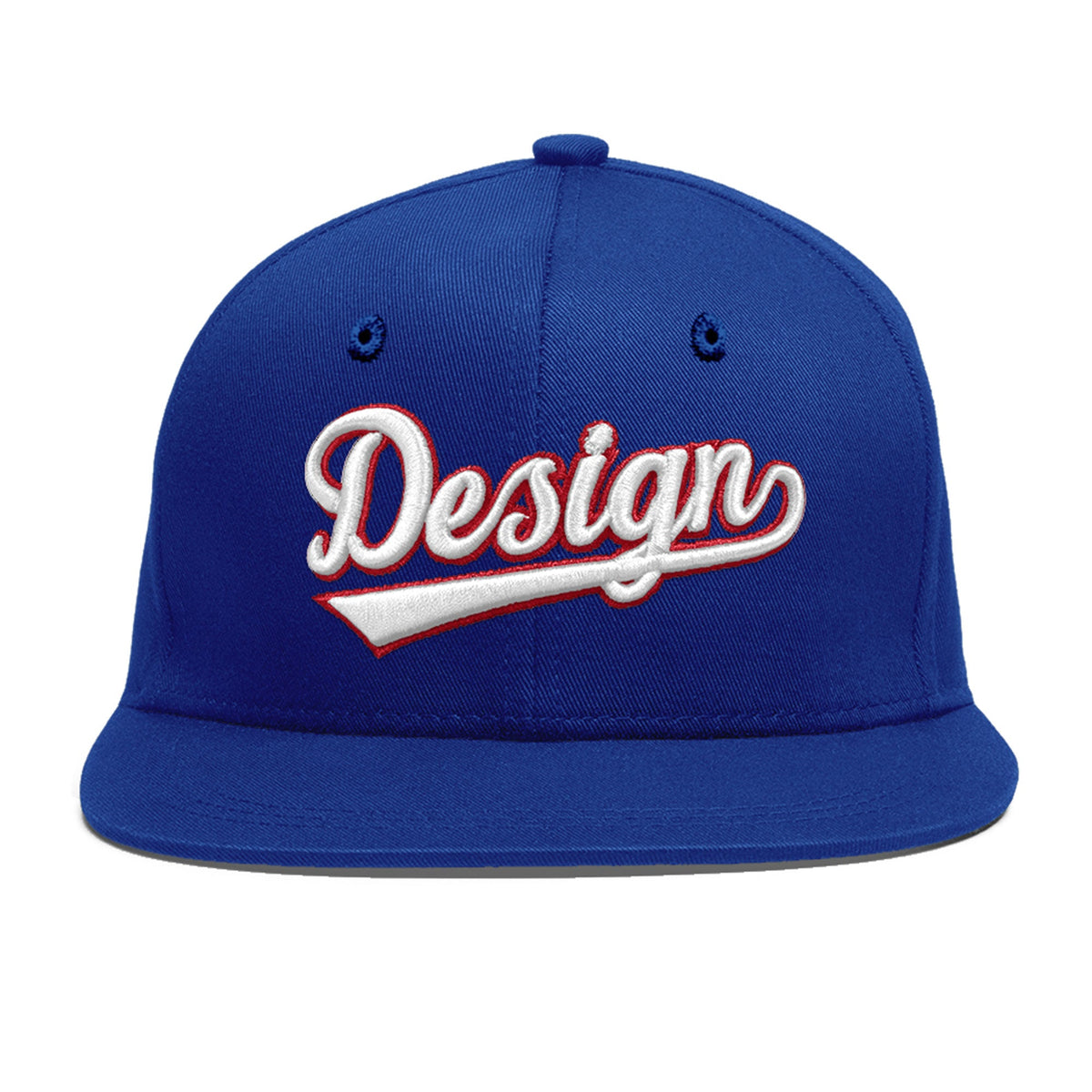 Custom Royal 3D Puff Embroidery Flat Embroidery Casual Sport Baseball Cap