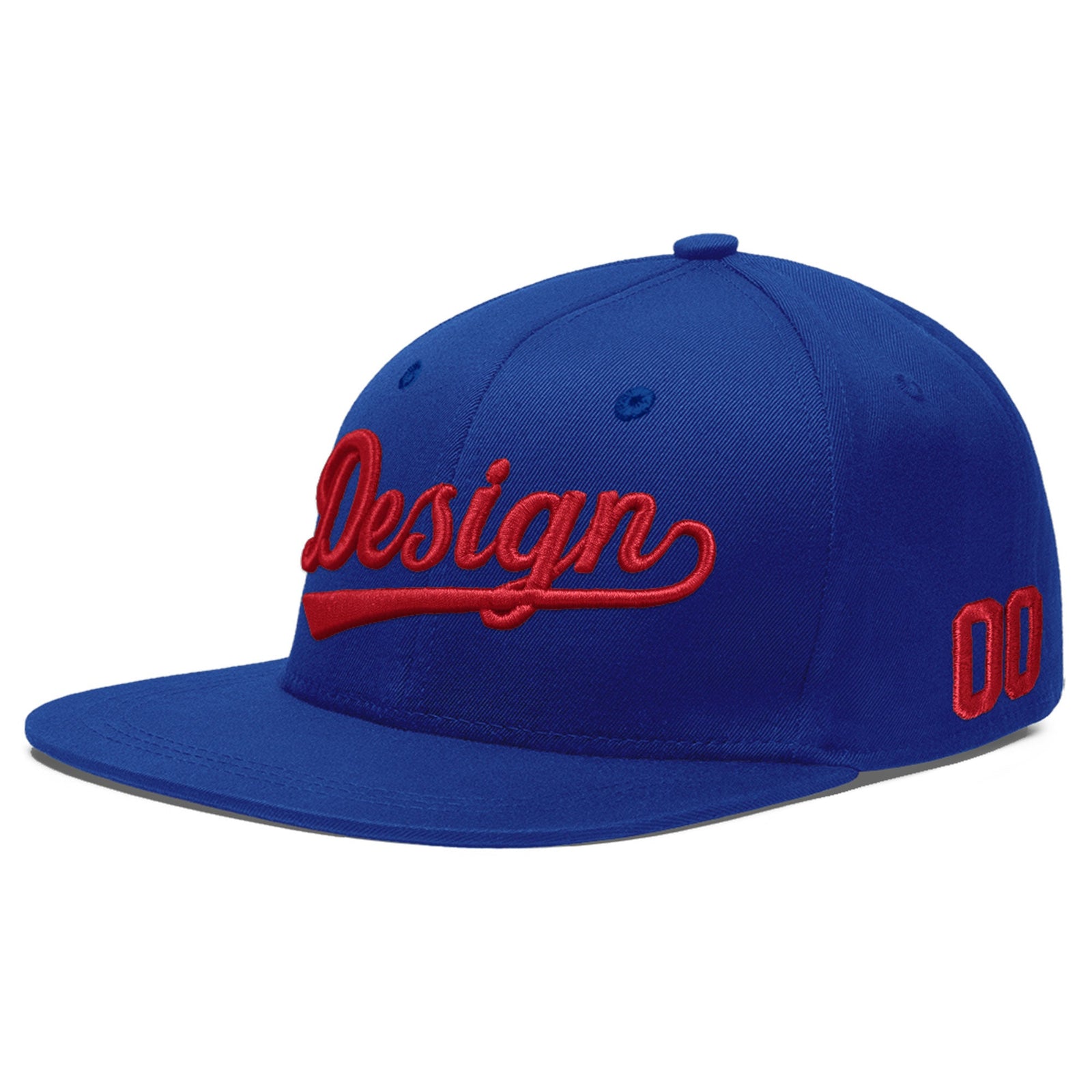 Custom Royal 3D Puff Embroidery Flat Embroidery Casual Sport Baseball Cap
