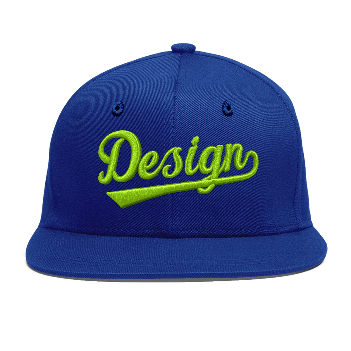 Custom Royal 3D Puff Embroidery Flat Embroidery Casual Sport Baseball Cap