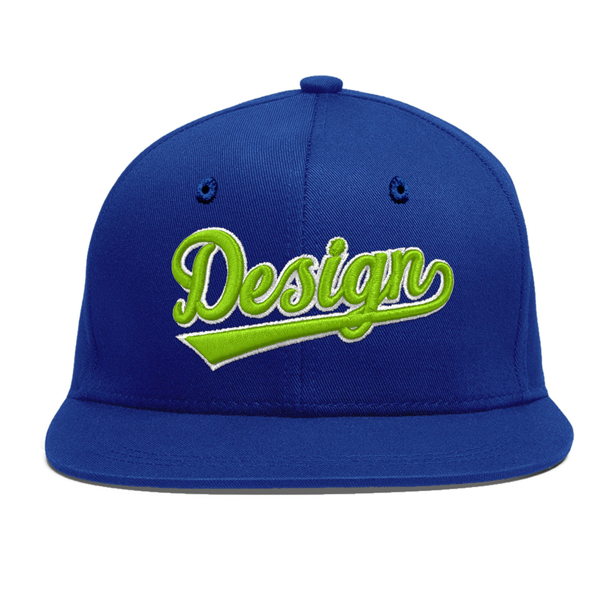 Custom Royal 3D Puff Embroidery Flat Embroidery Casual Sport Baseball Cap