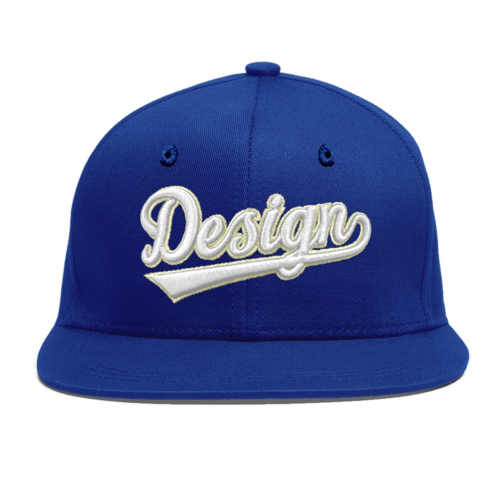 Custom Royal 3D Puff Embroidery Flat Embroidery Casual Sport Baseball Cap