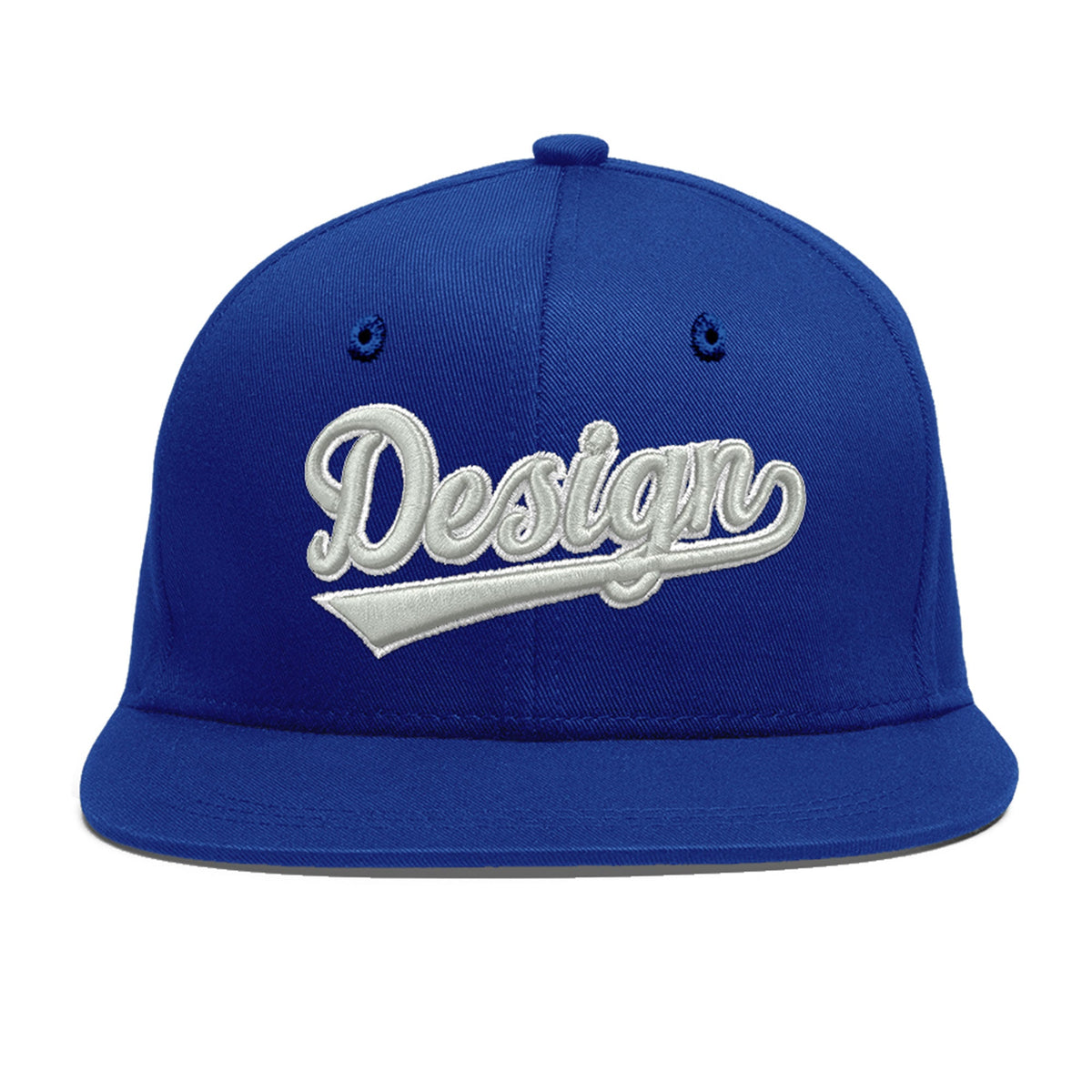 Custom Royal 3D Puff Embroidery Flat Embroidery Casual Sport Baseball Cap