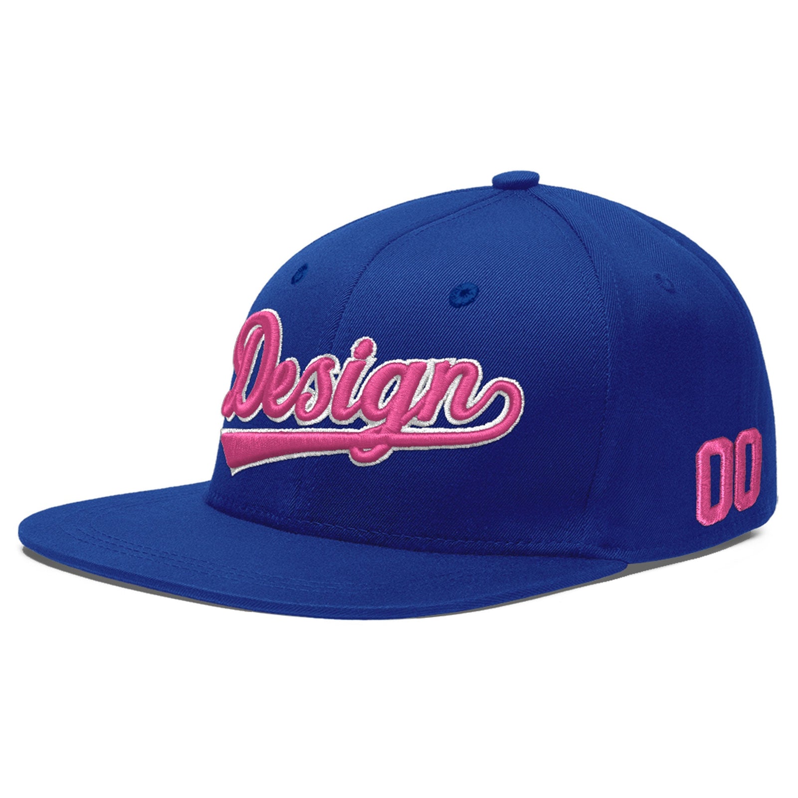 Custom Royal 3D Puff Embroidery Flat Embroidery Casual Sport Baseball Cap