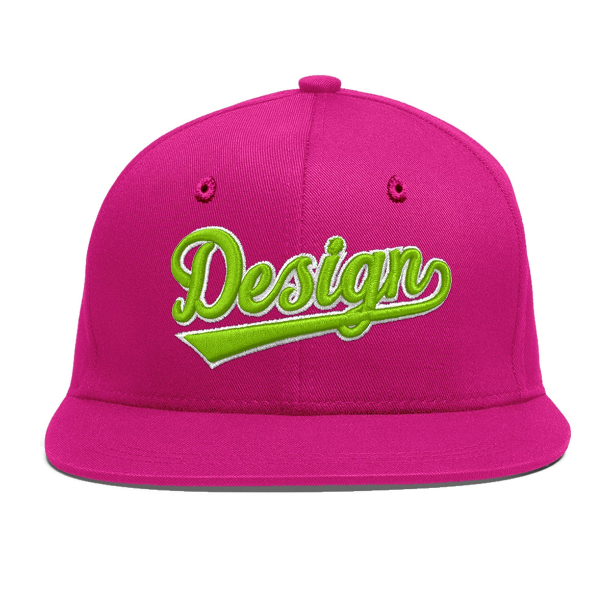 Custom Rose Red 3D Puff Embroidery Flat Embroidery Casual Sport Baseball Cap