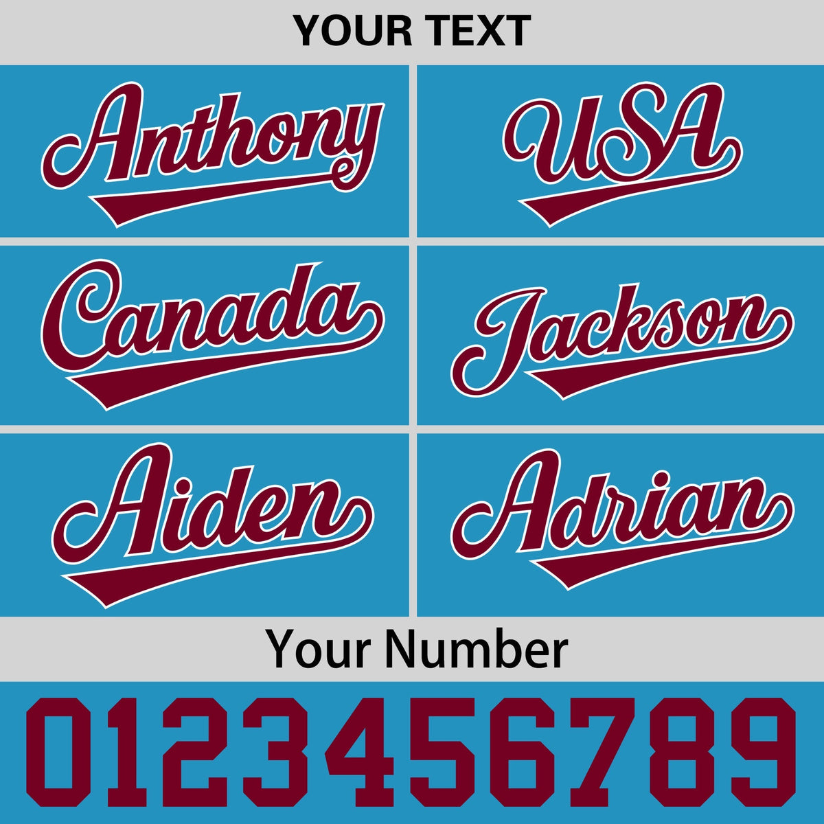 Custom Light Blue 3D Puff Embroidery Flat Embroidery Casual Sport Baseball Cap