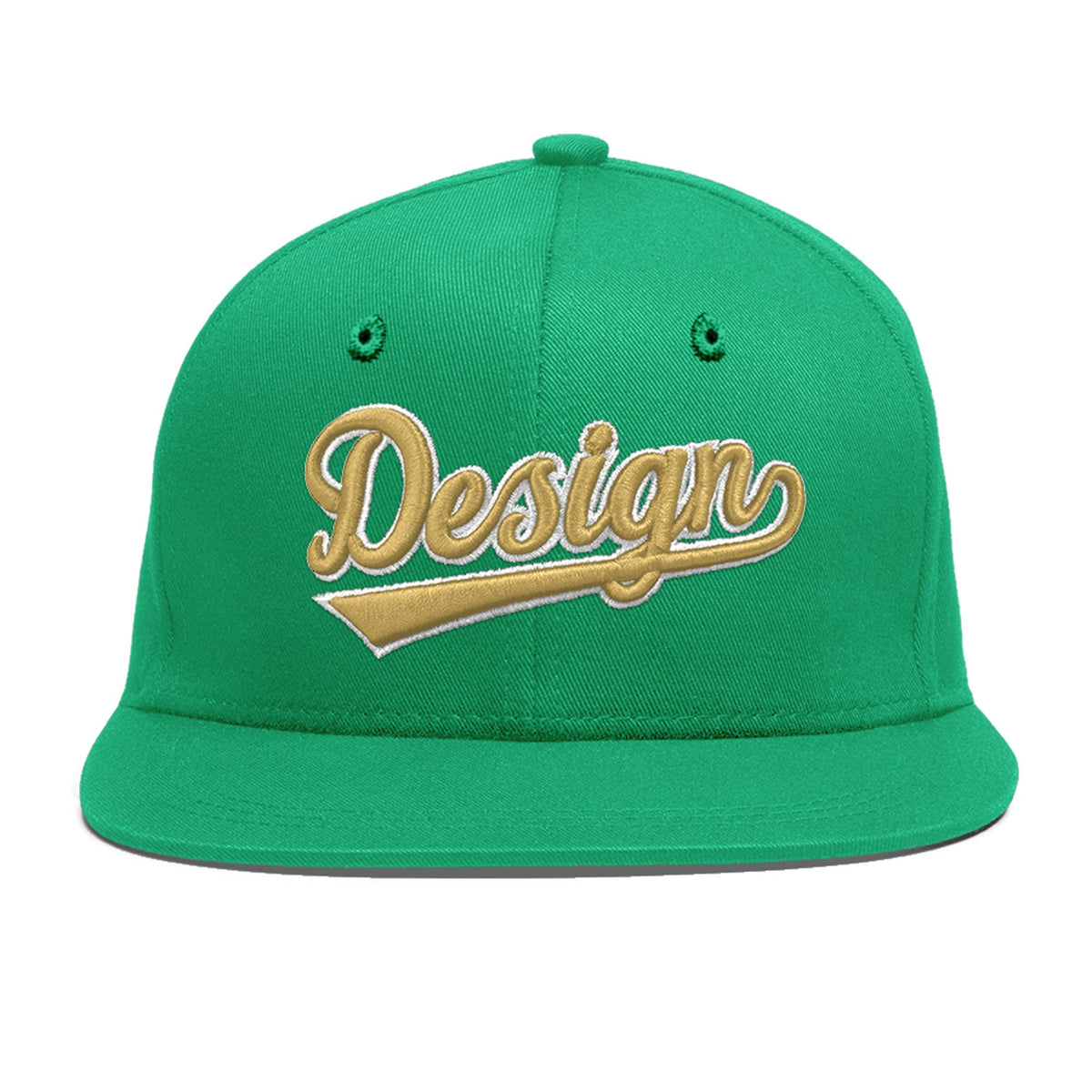 Custom Aqua 3D Puff Embroidery Flat Embroidery Casual Sport Baseball Cap