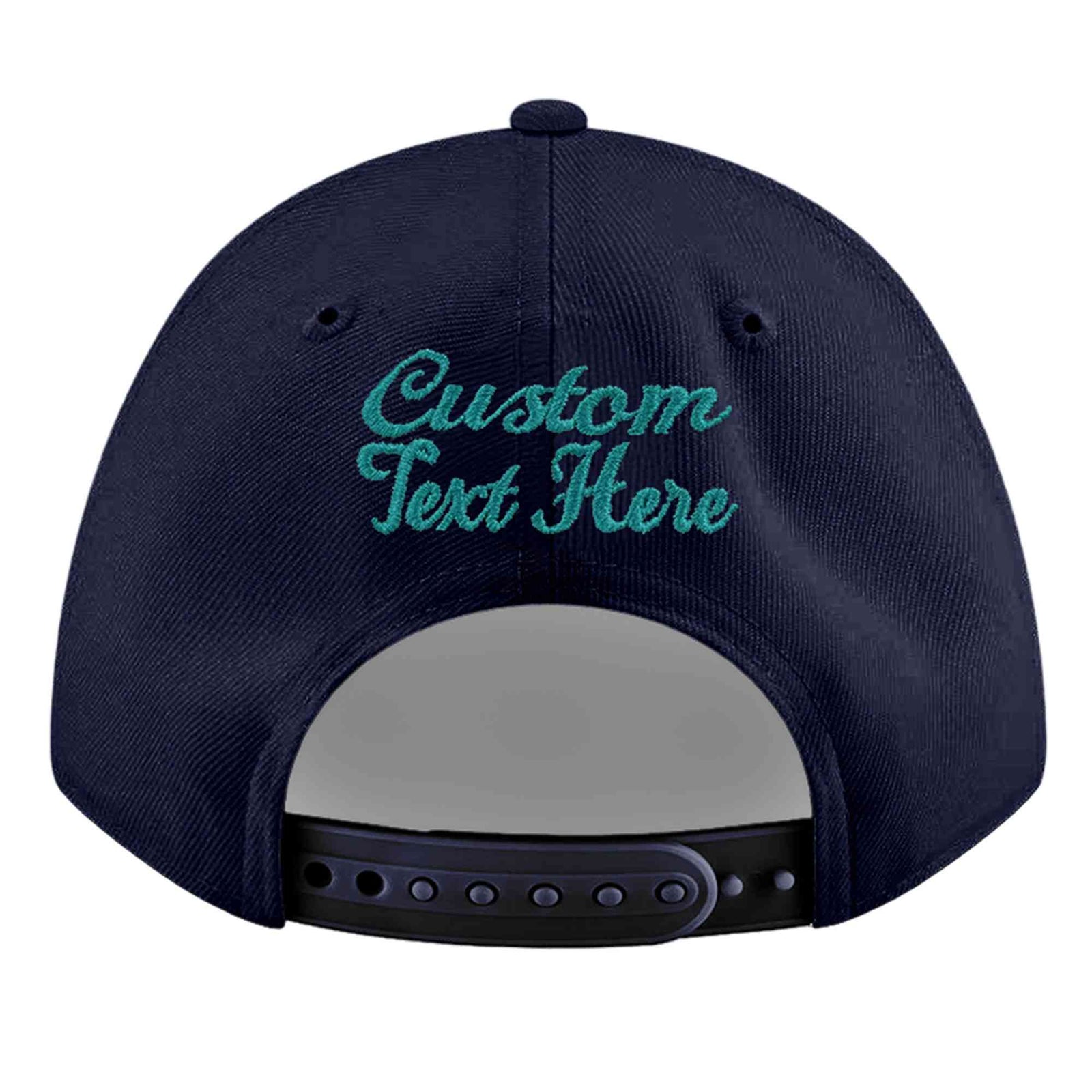 Custom Navy 3D Puff Embroidery Flat Embroidery Casual Sport Baseball Cap