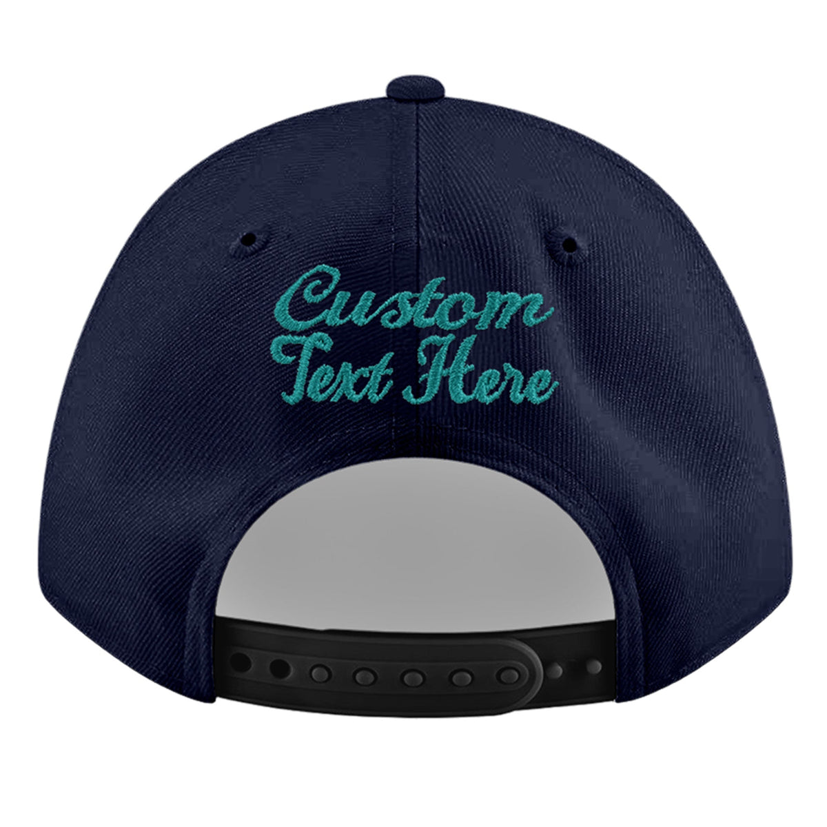 Custom Navy 3D Puff Embroidery Flat Embroidery Casual Sport Baseball Cap