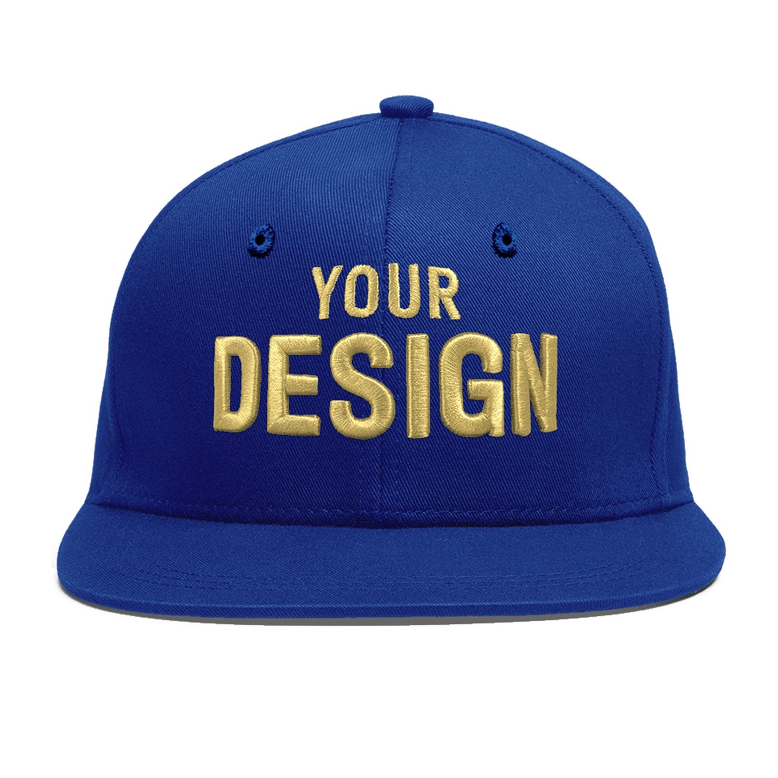 Custom Royal 3D Puff Embroidery Flat Embroidery Casual Sport Baseball Cap