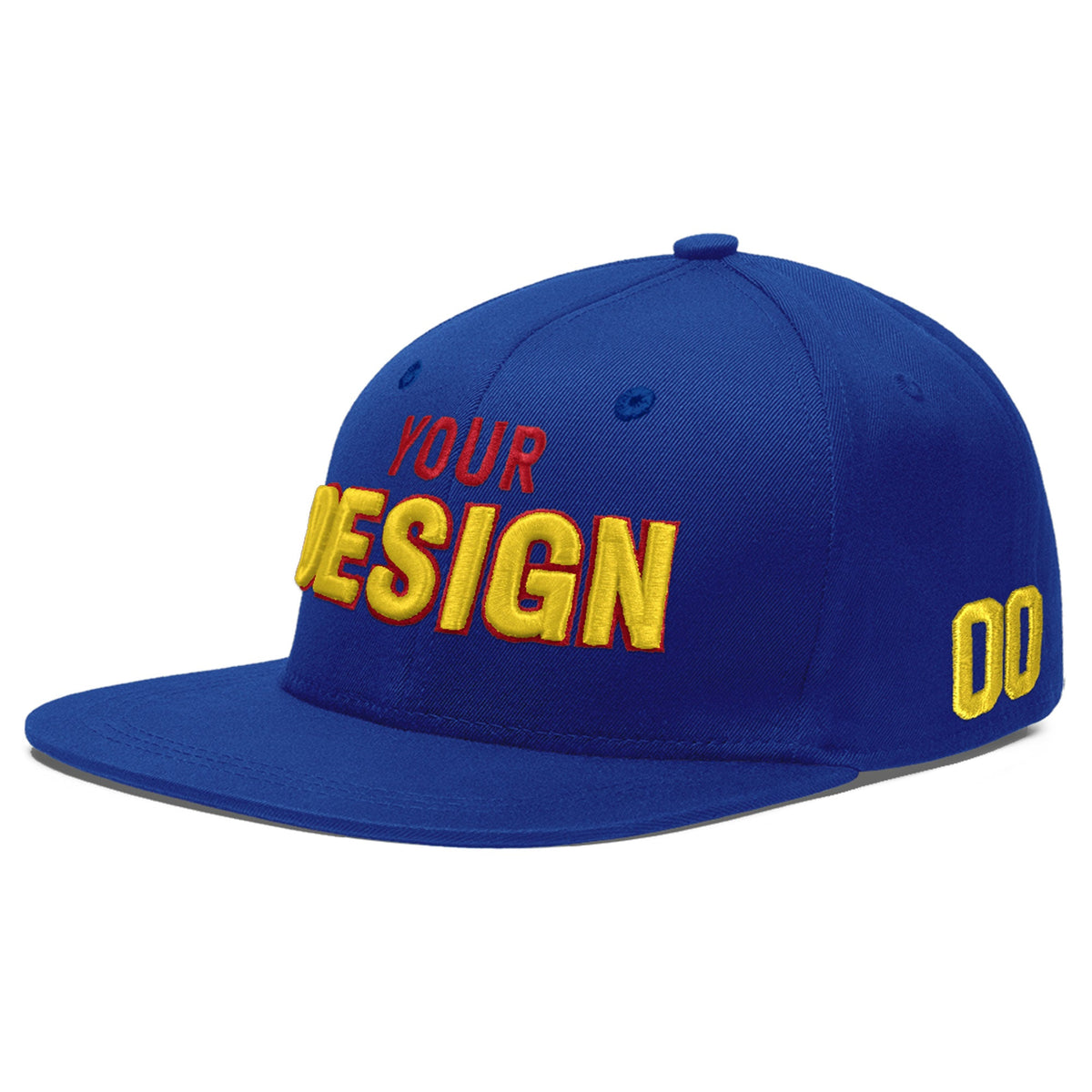 Custom Royal 3D Puff Embroidery Flat Embroidery Casual Sport Baseball Cap
