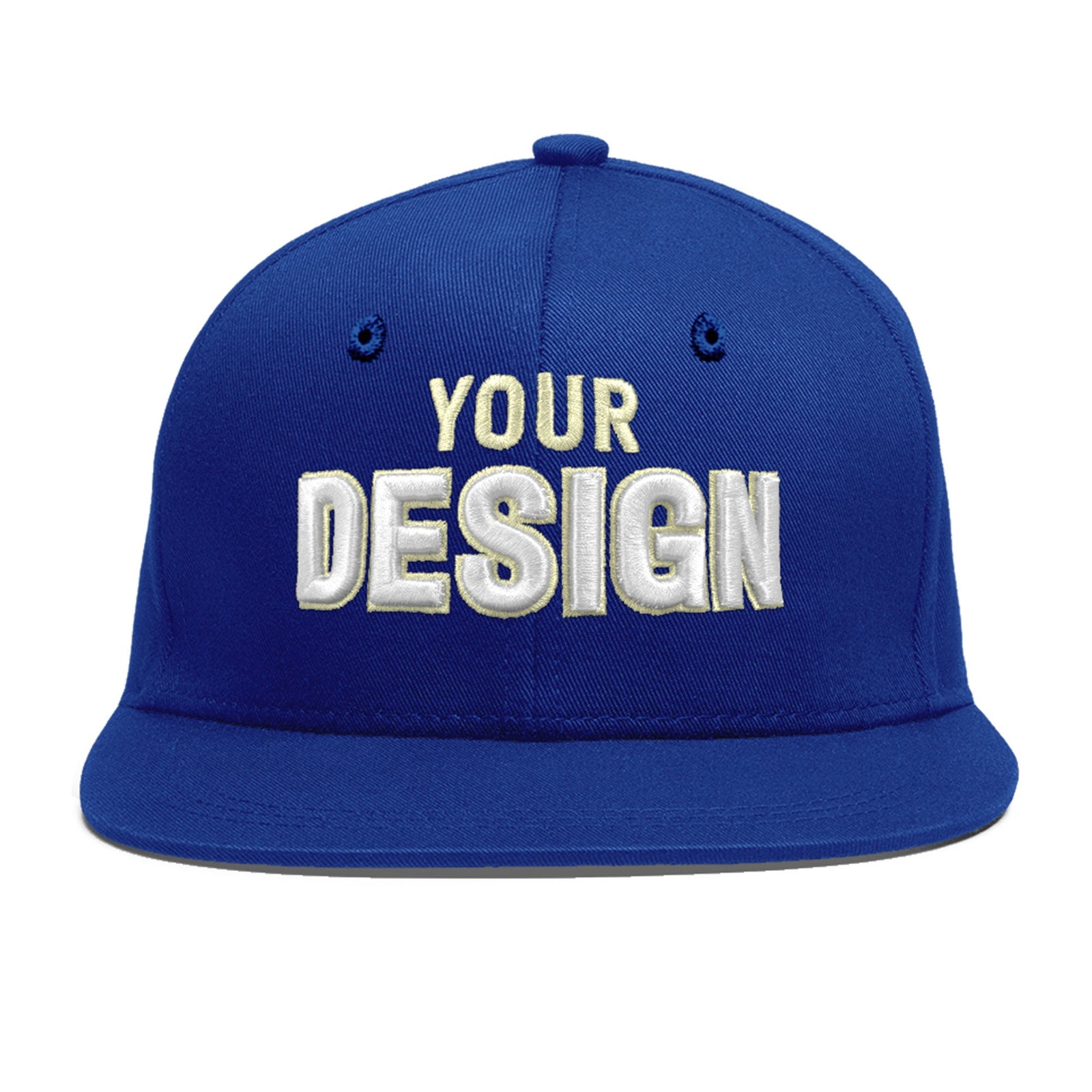 Custom Royal 3D Puff Embroidery Flat Embroidery Casual Sport Baseball Cap
