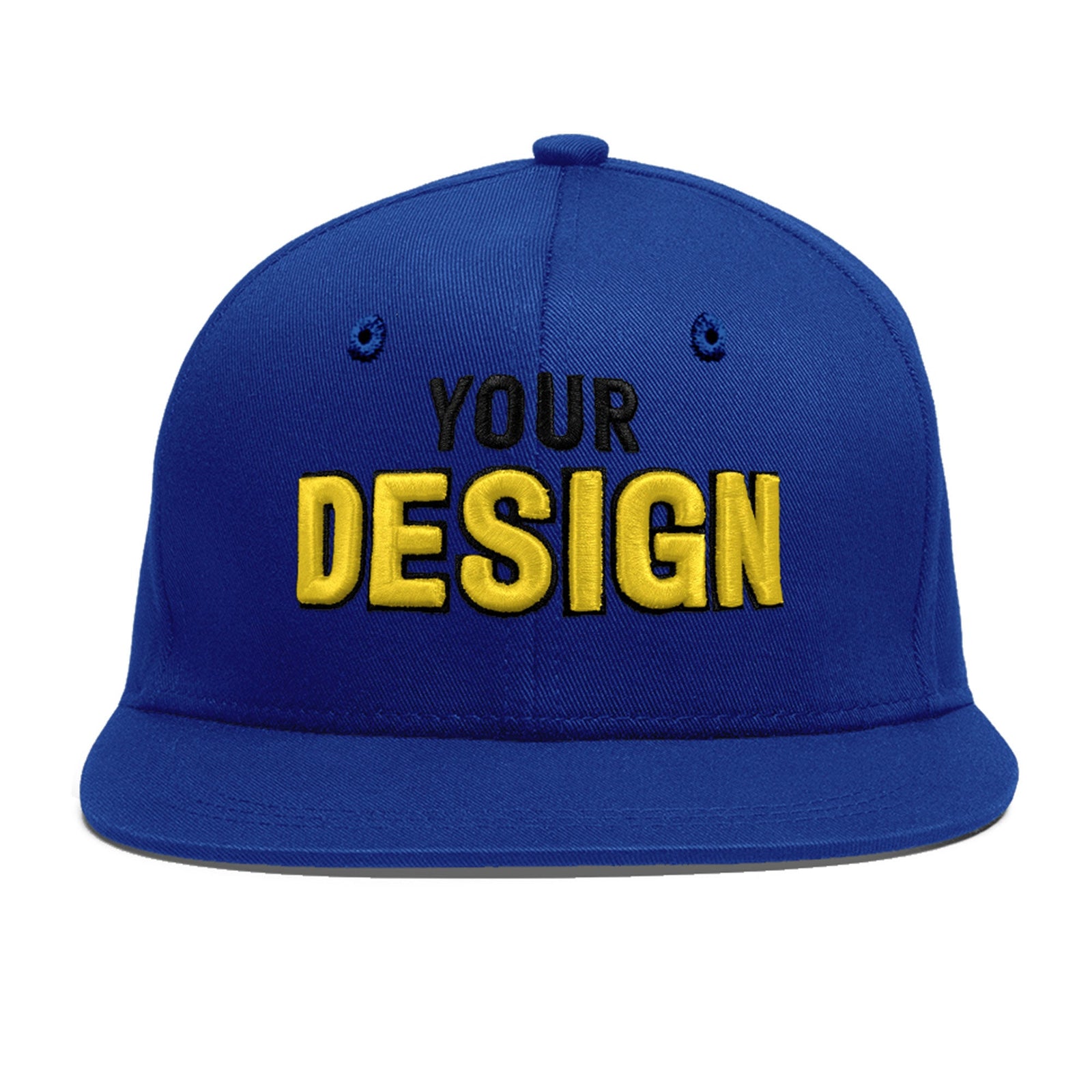 Custom Royal 3D Puff Embroidery Flat Embroidery Casual Sport Baseball Cap