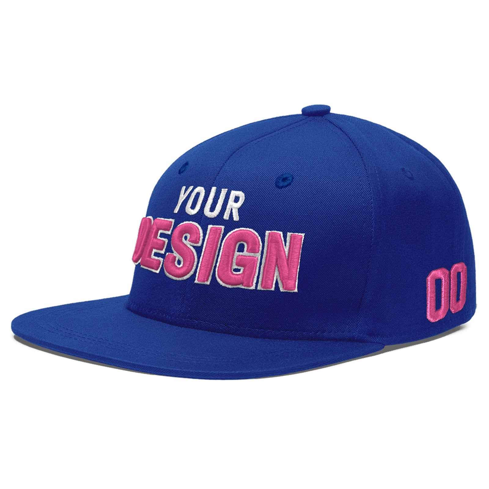 Custom Royal 3D Puff Embroidery Flat Embroidery Casual Sport Baseball Cap