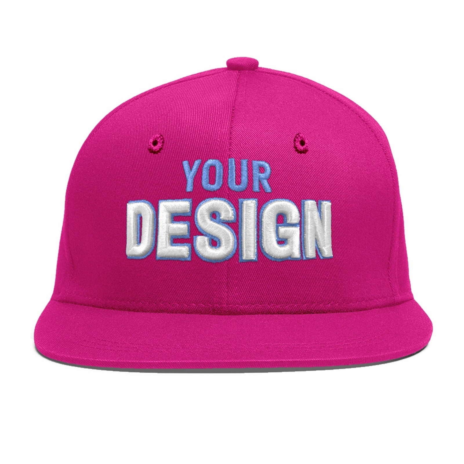 Custom Rose Red 3D Puff Embroidery Flat Embroidery Casual Sport Baseball Cap