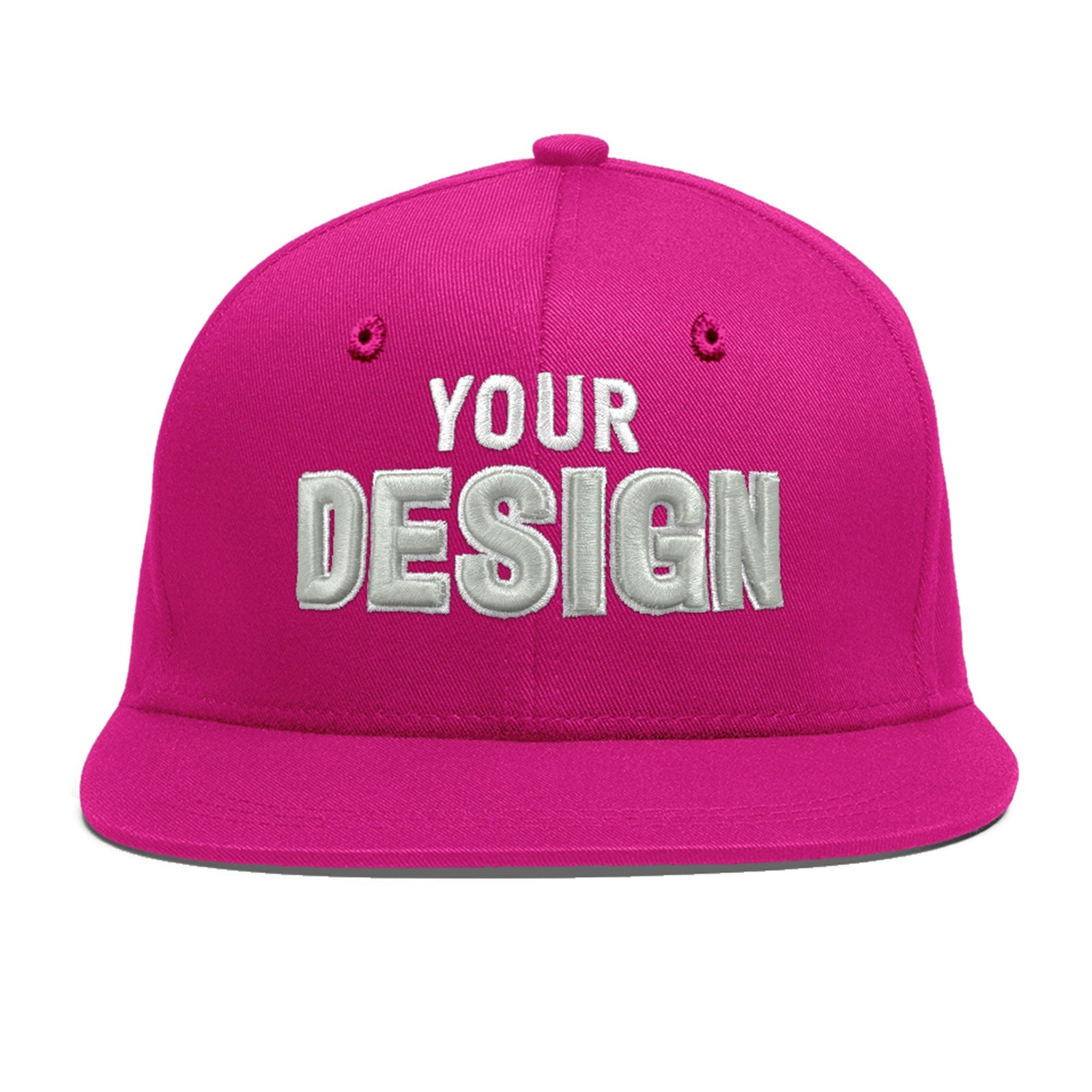 Custom Rose Red 3D Puff Embroidery Flat Embroidery Casual Sport Baseball Cap