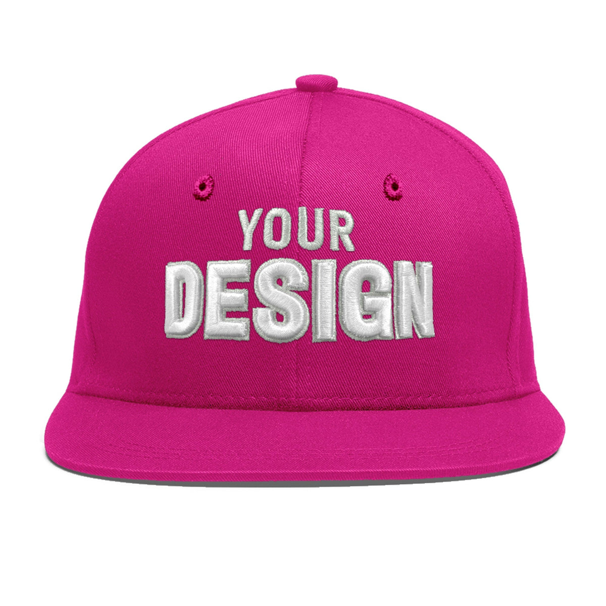 Custom Rose Red 3D Puff Embroidery Flat Embroidery Casual Sport Baseball Cap