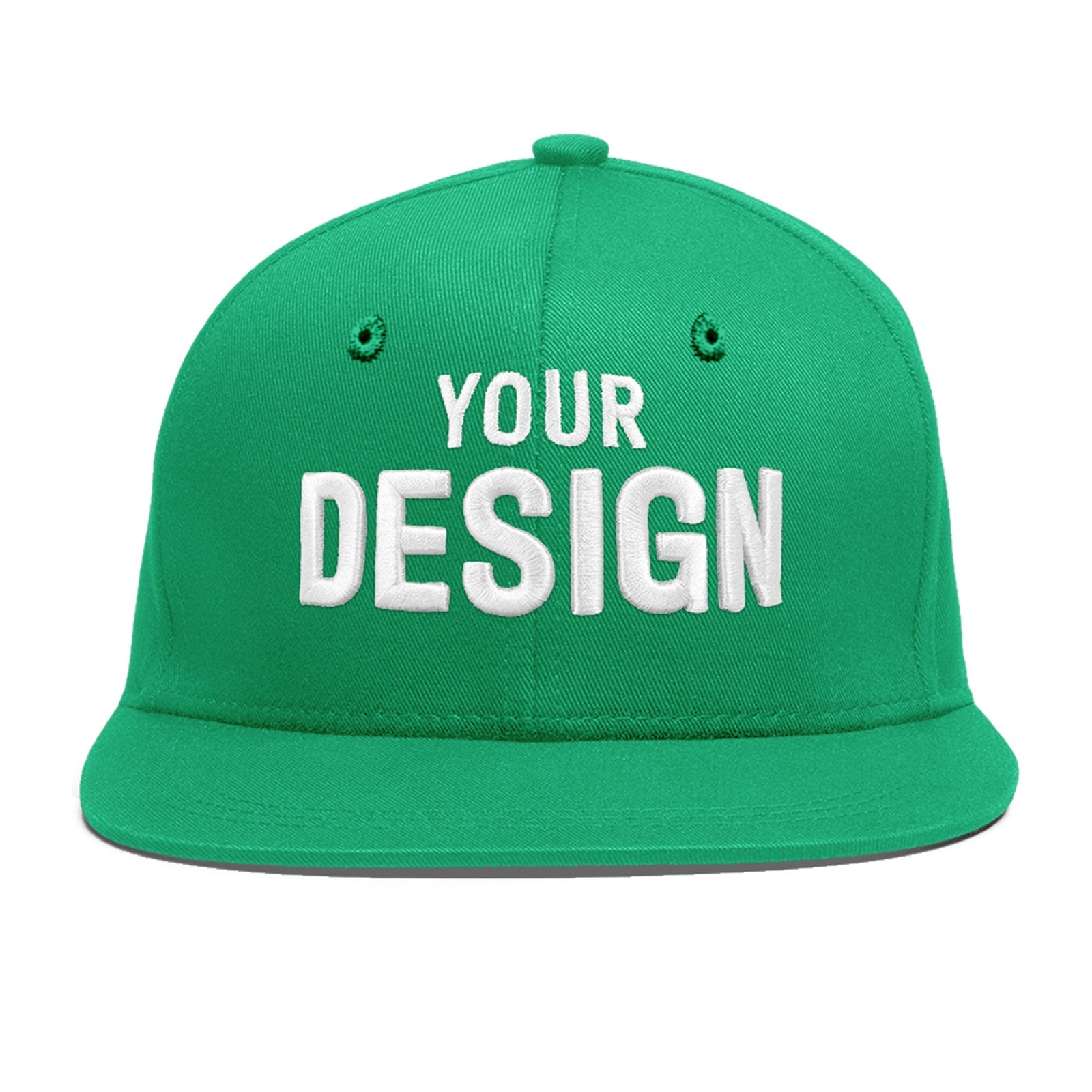Custom Aqua 3D Puff Embroidery Flat Embroidery Casual Sport Baseball Cap