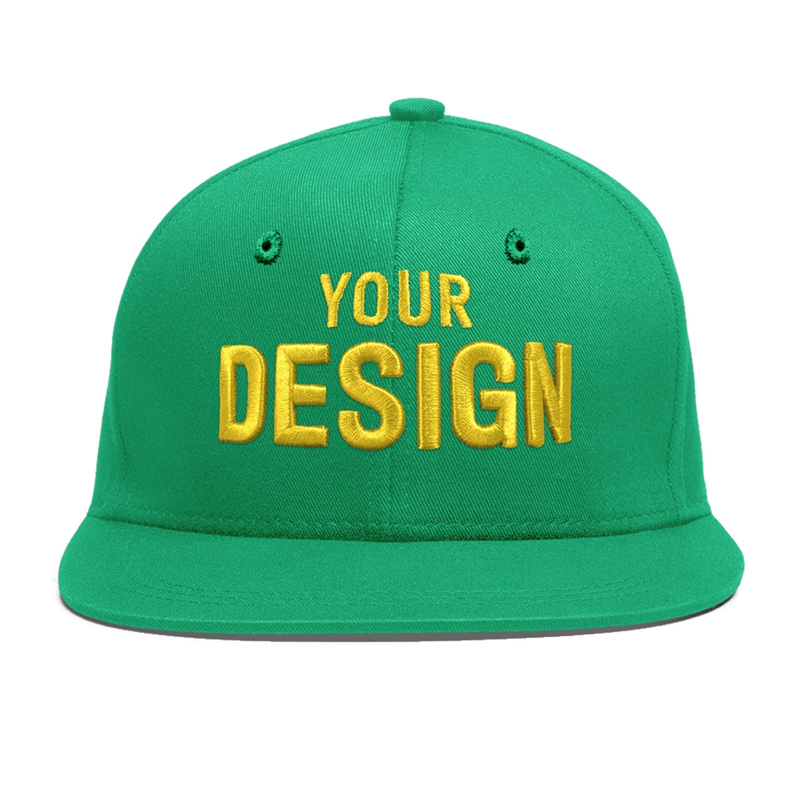 Custom Aqua 3D Puff Embroidery Flat Embroidery Casual Sport Baseball Cap