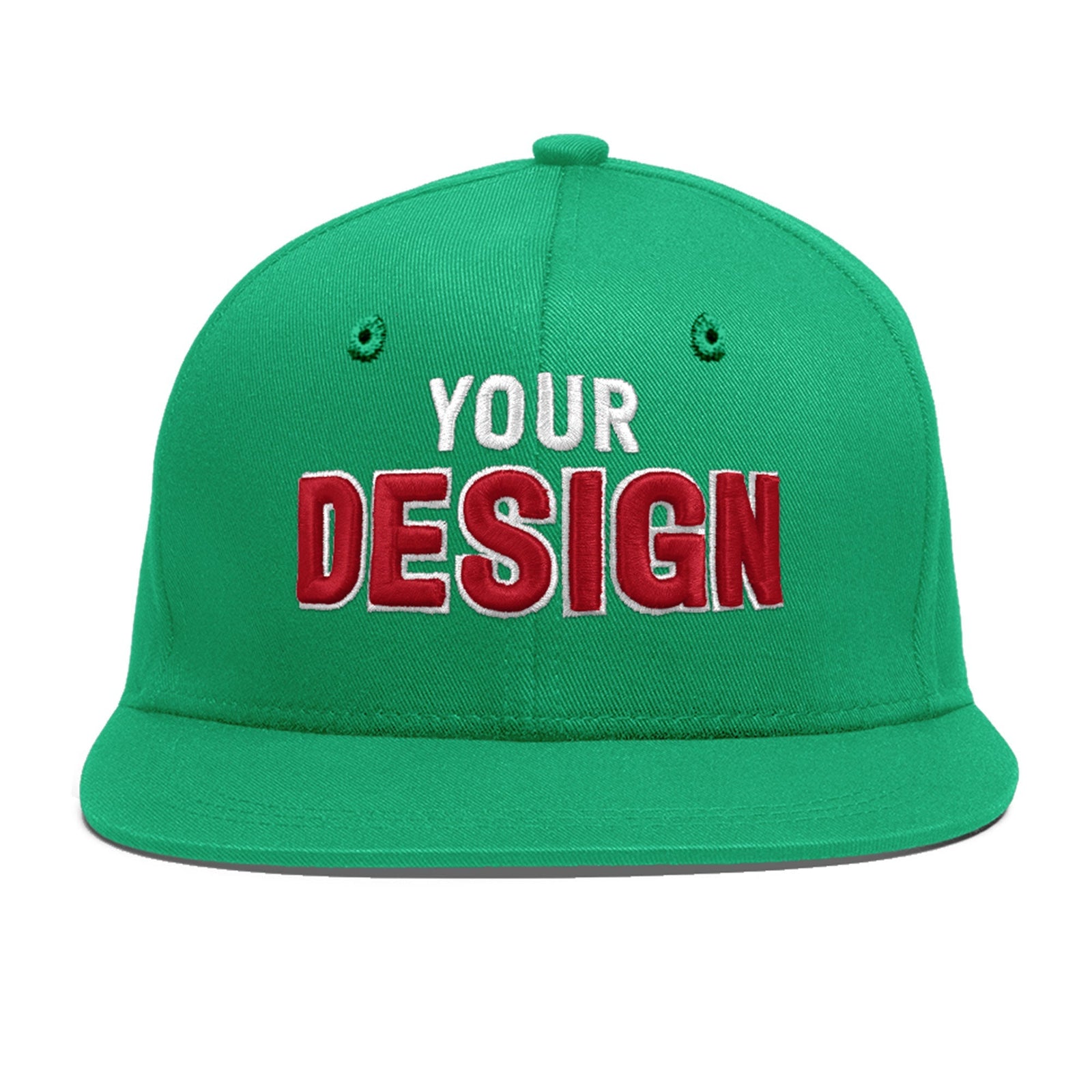 Custom Aqua 3D Puff Embroidery Flat Embroidery Casual Sport Baseball Cap