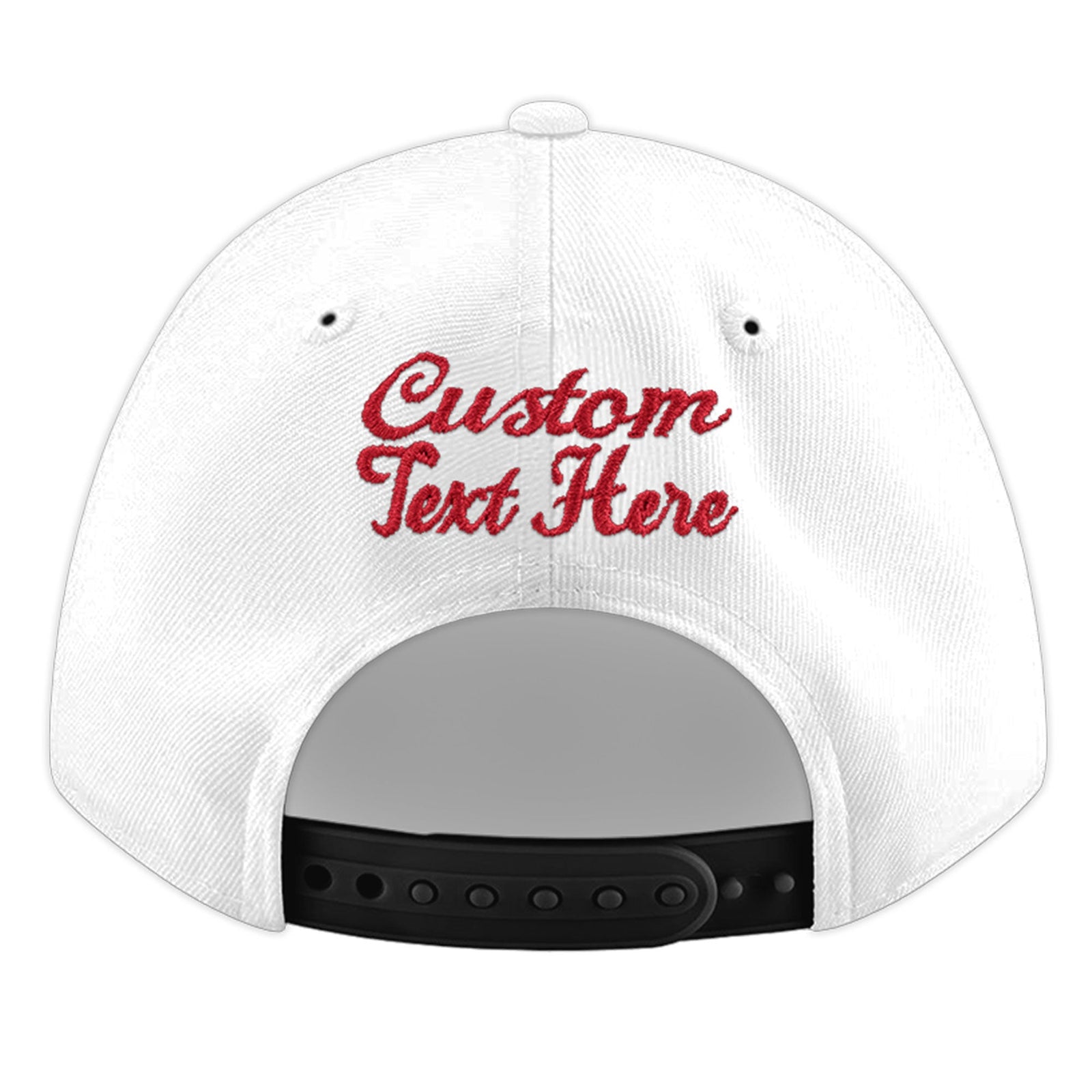 Custom White 3D Puff Embroidery Flat Embroidery Casual Sport Baseball Cap