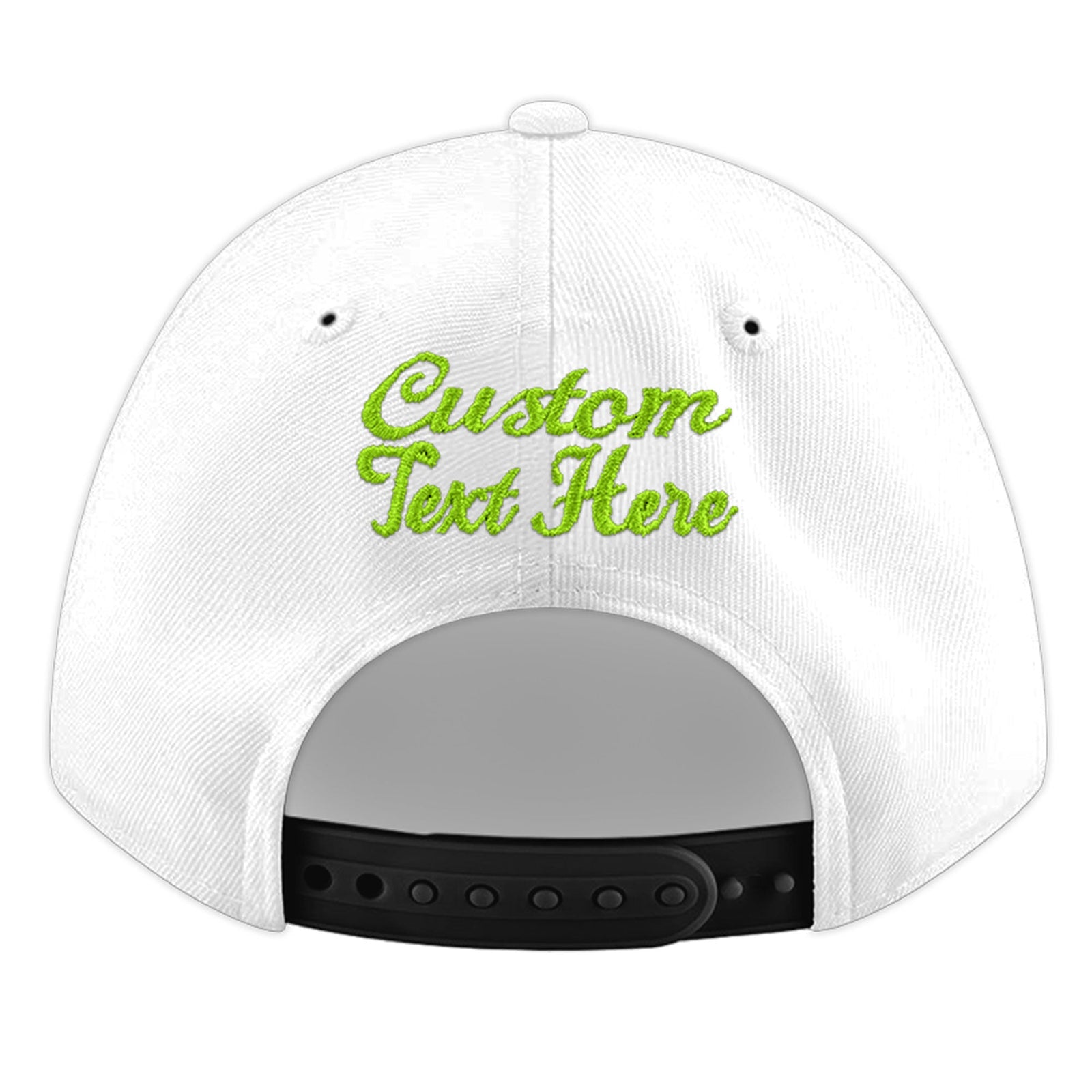 Custom White 3D Puff Embroidery Flat Embroidery Casual Sport Baseball Cap
