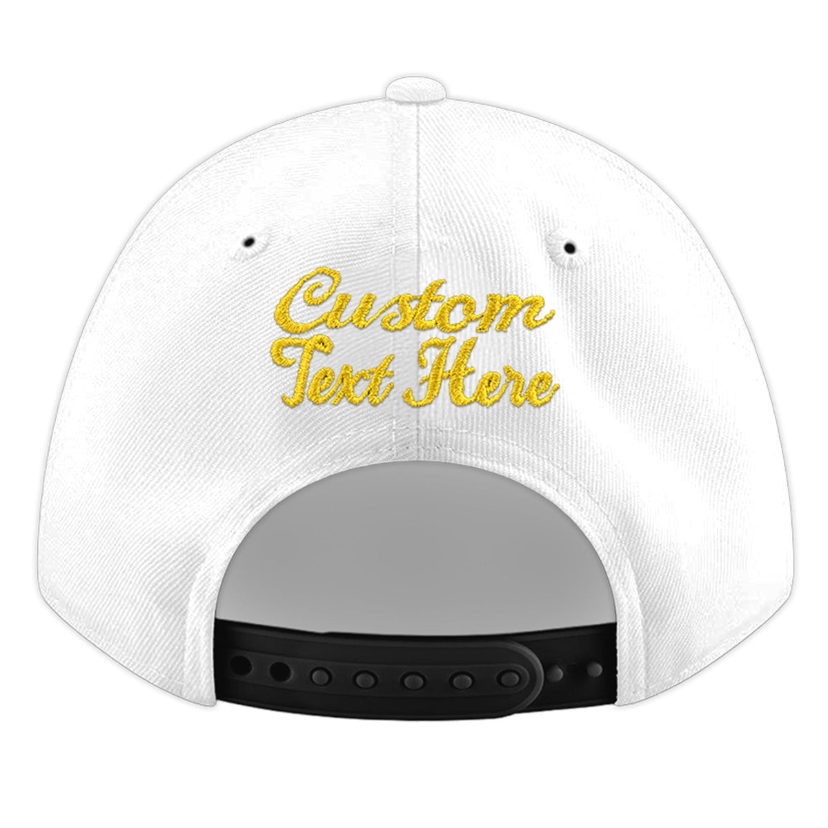 Custom White 3D Puff Embroidery Flat Embroidery Casual Sport Baseball Cap