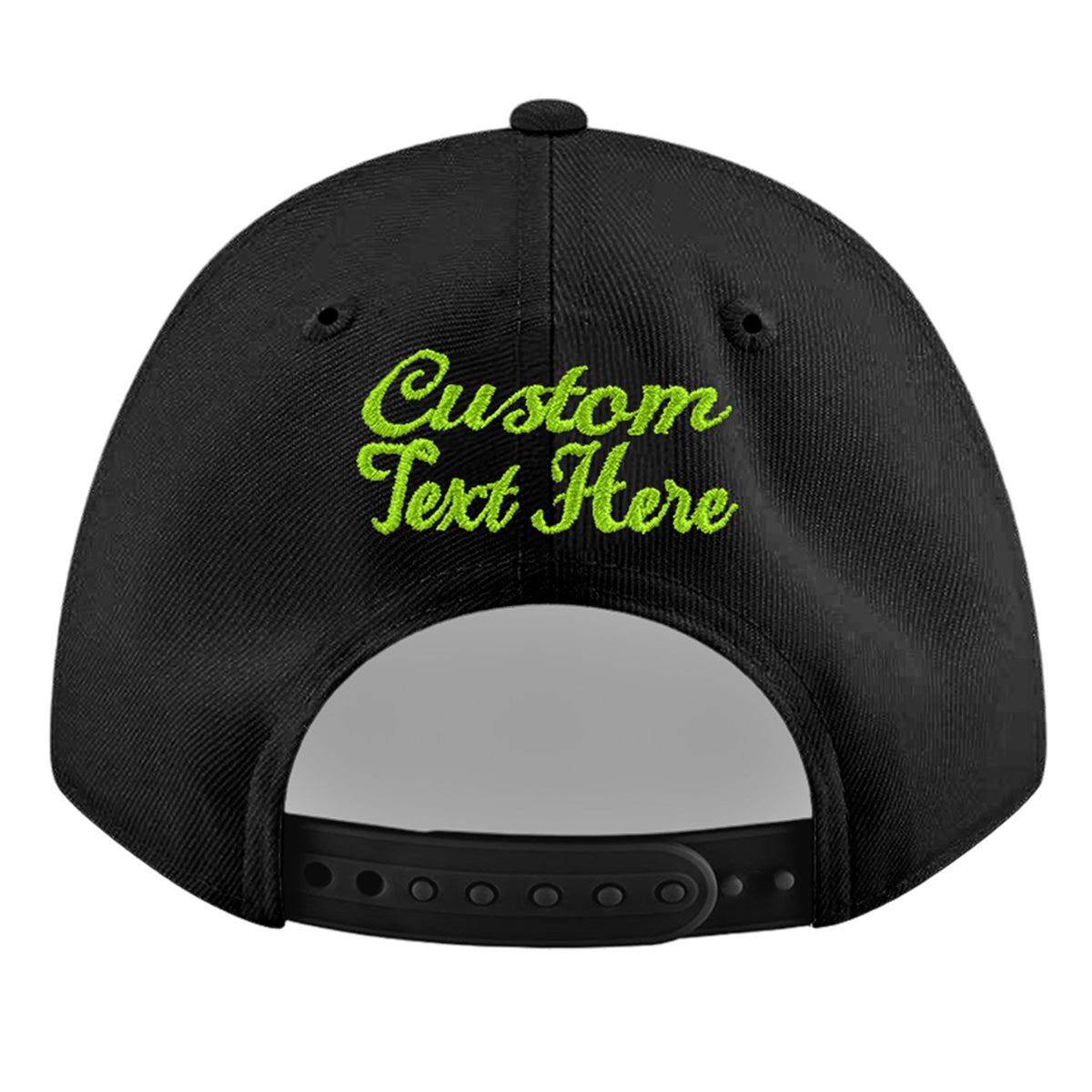 Custom Black 3D Puff Embroidery Flat Embroidery Casual Sport Baseball Cap