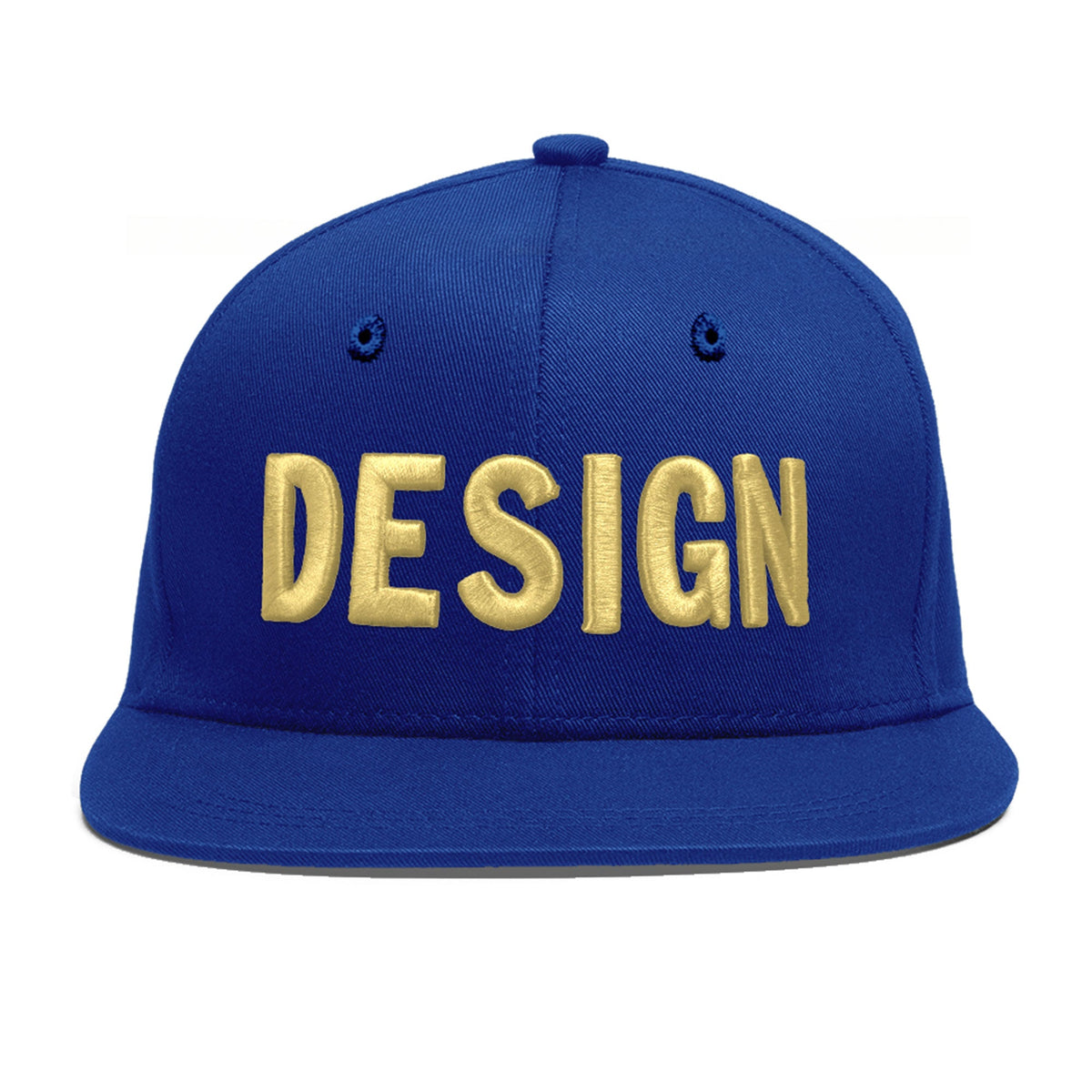 Custom Royal 3D Puff Embroidery Flat Embroidery Casual Sport Baseball Cap