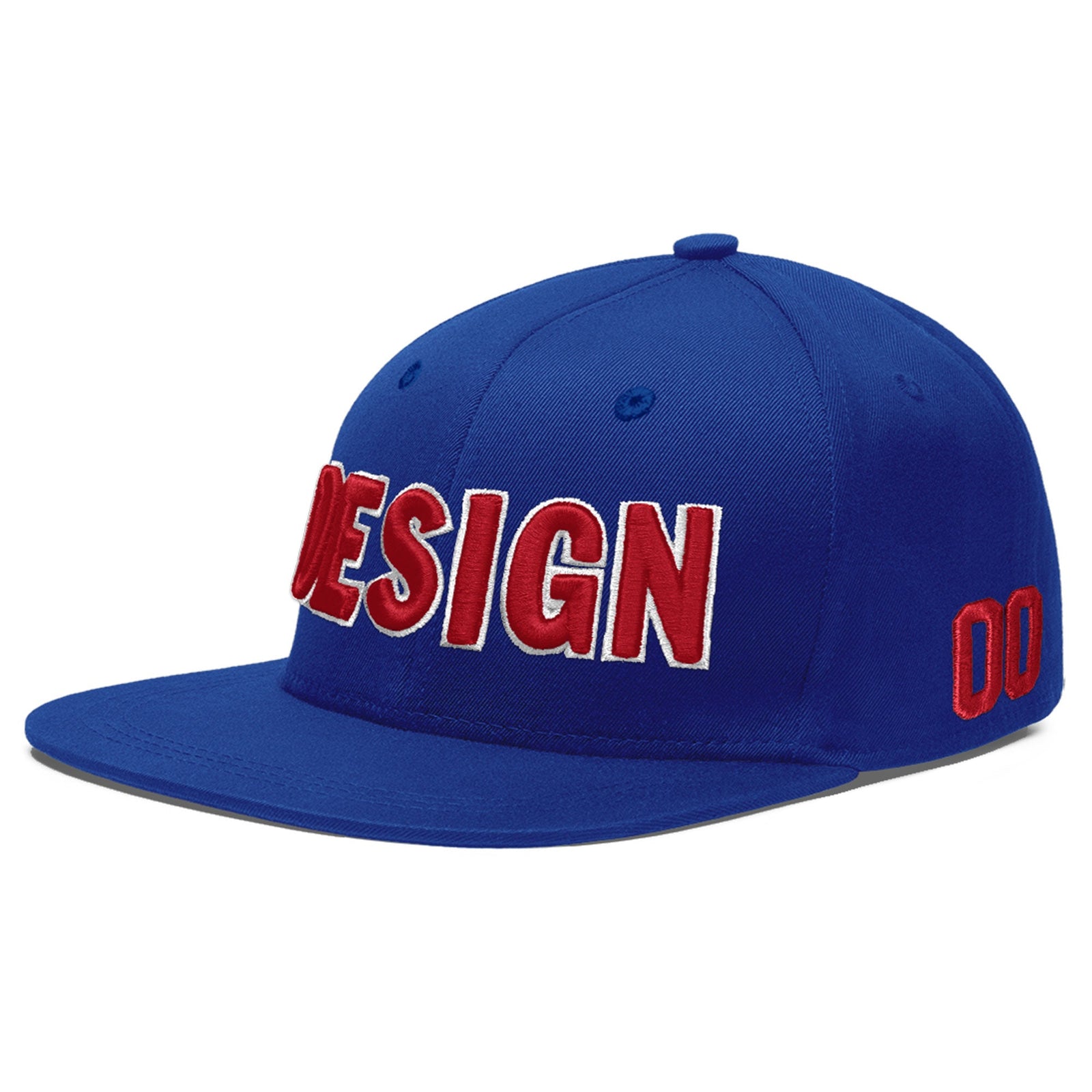 Custom Royal 3D Puff Embroidery Flat Embroidery Casual Sport Baseball Cap