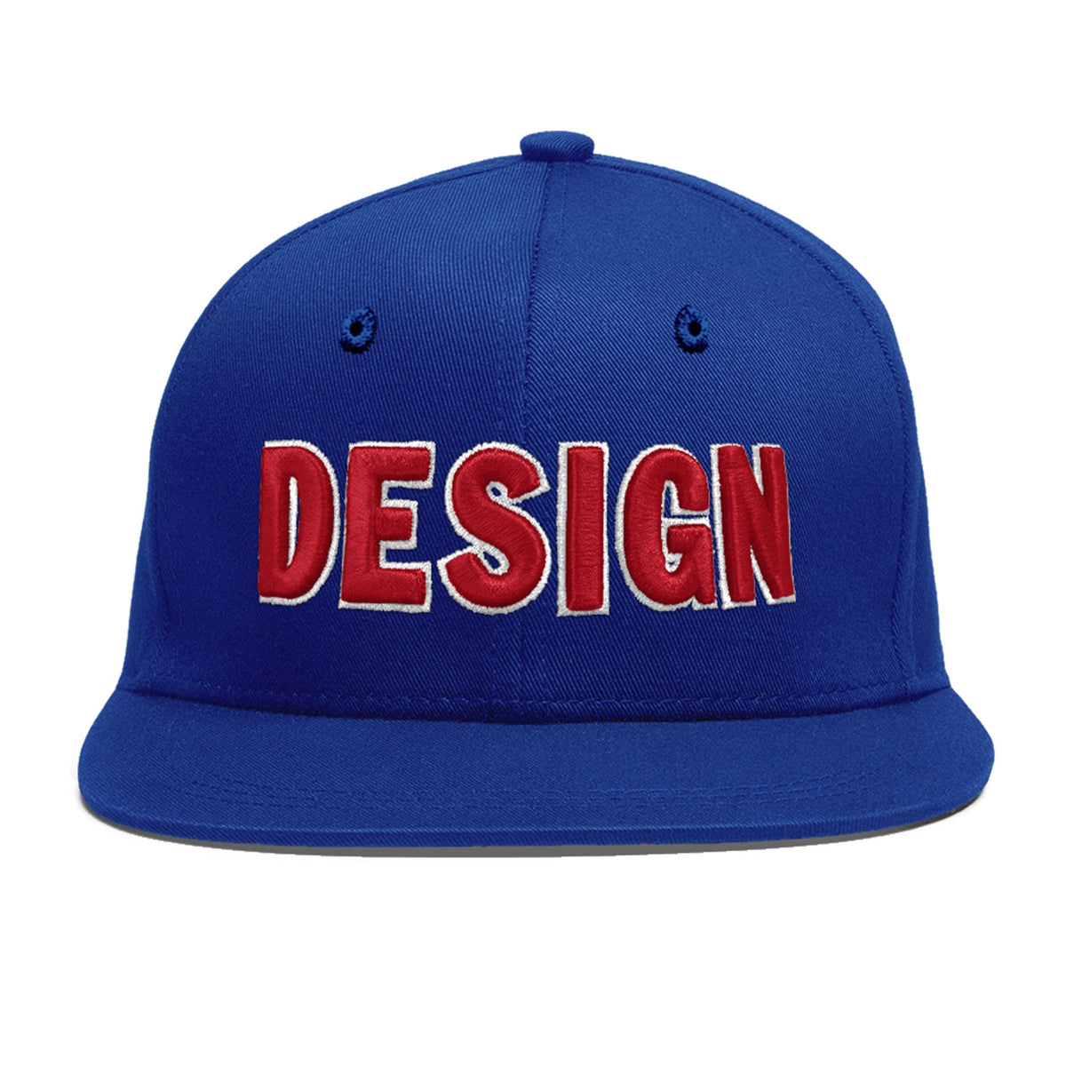 Custom Royal 3D Puff Embroidery Flat Embroidery Casual Sport Baseball Cap