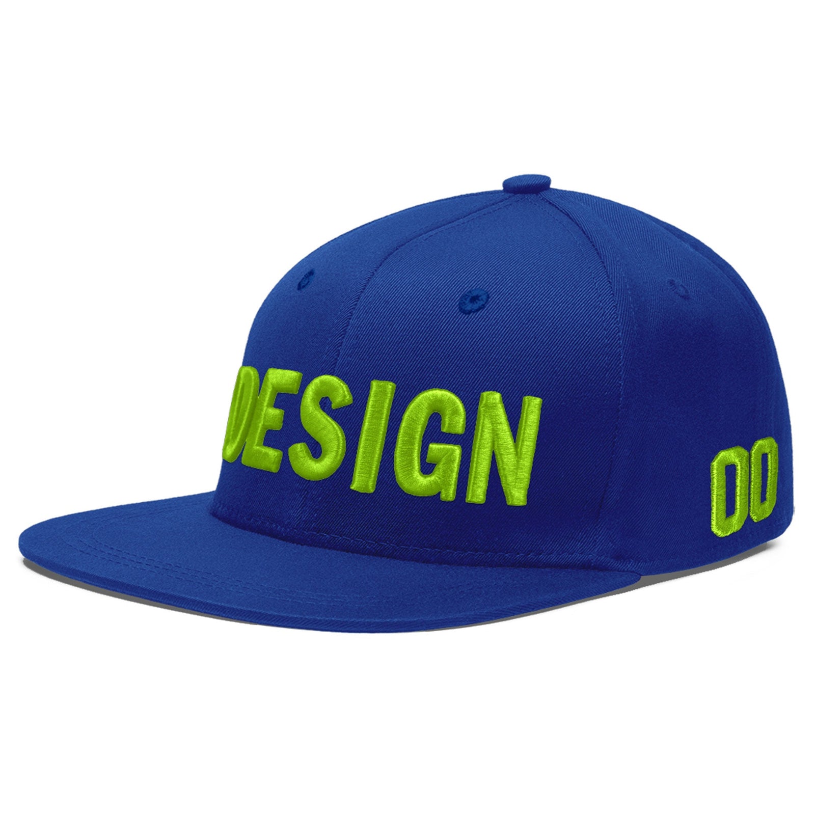 Custom Royal 3D Puff Embroidery Flat Embroidery Casual Sport Baseball Cap