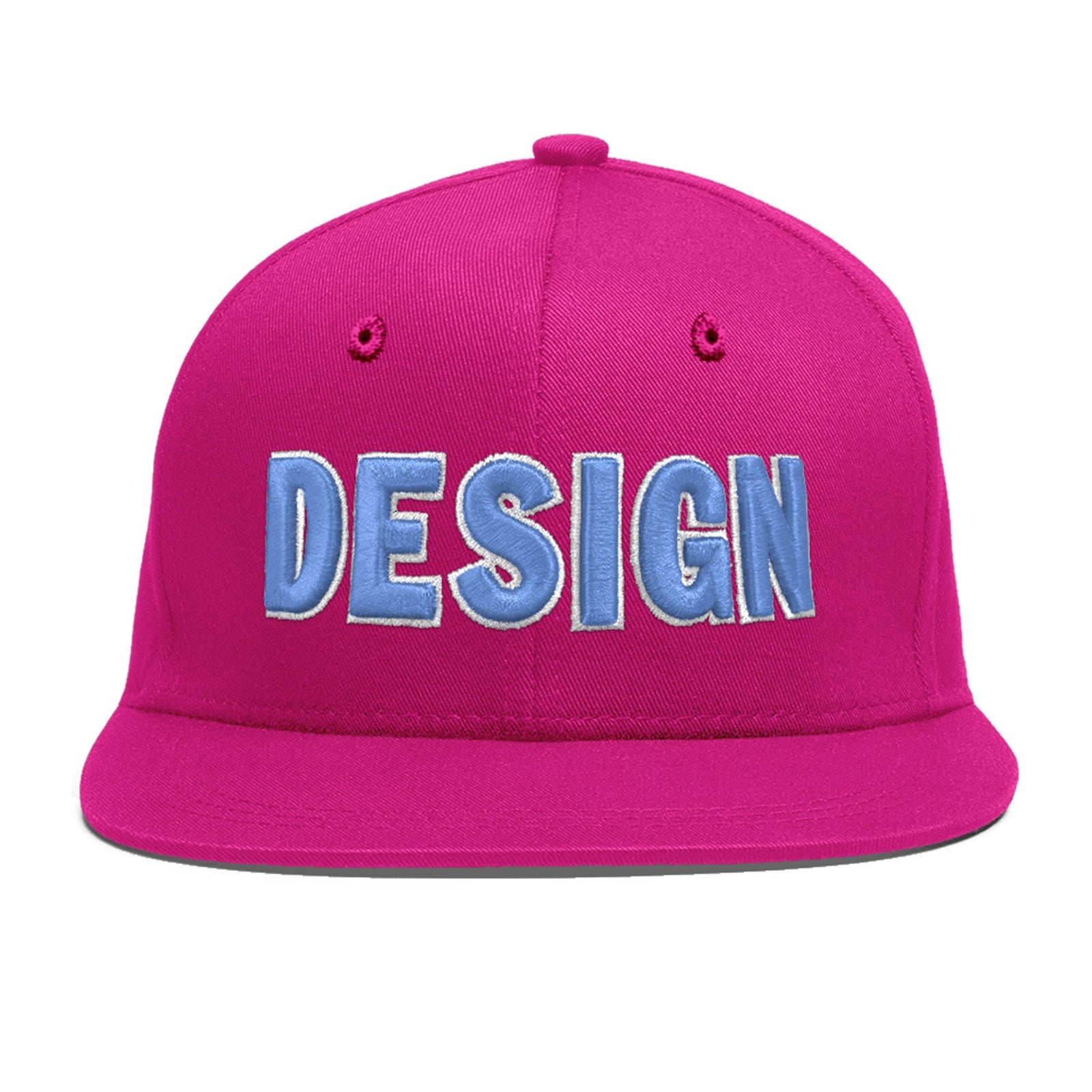Custom Rose Red 3D Puff Embroidery Flat Embroidery Casual Sport Baseball Cap