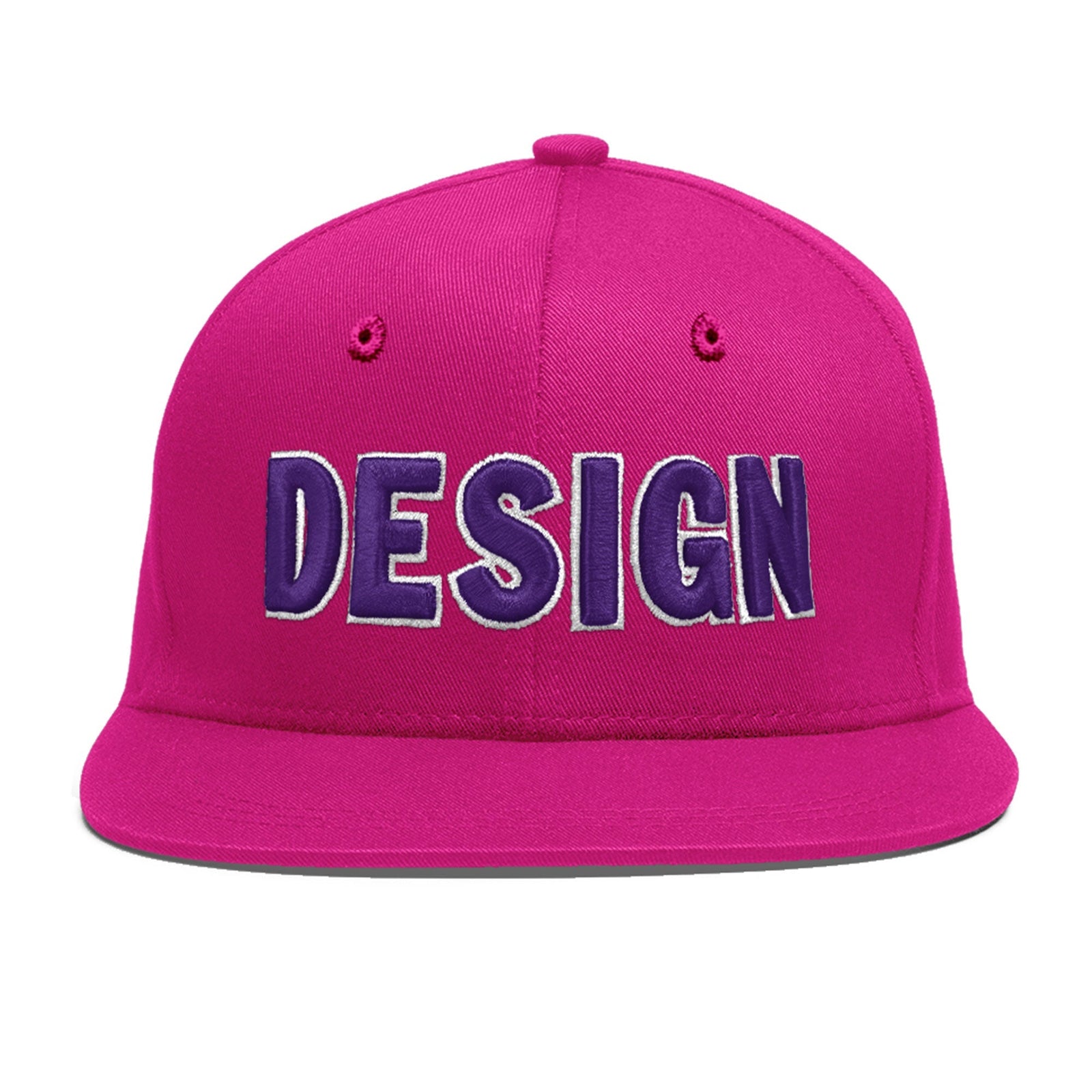 Custom Rose Red 3D Puff Embroidery Flat Embroidery Casual Sport Baseball Cap