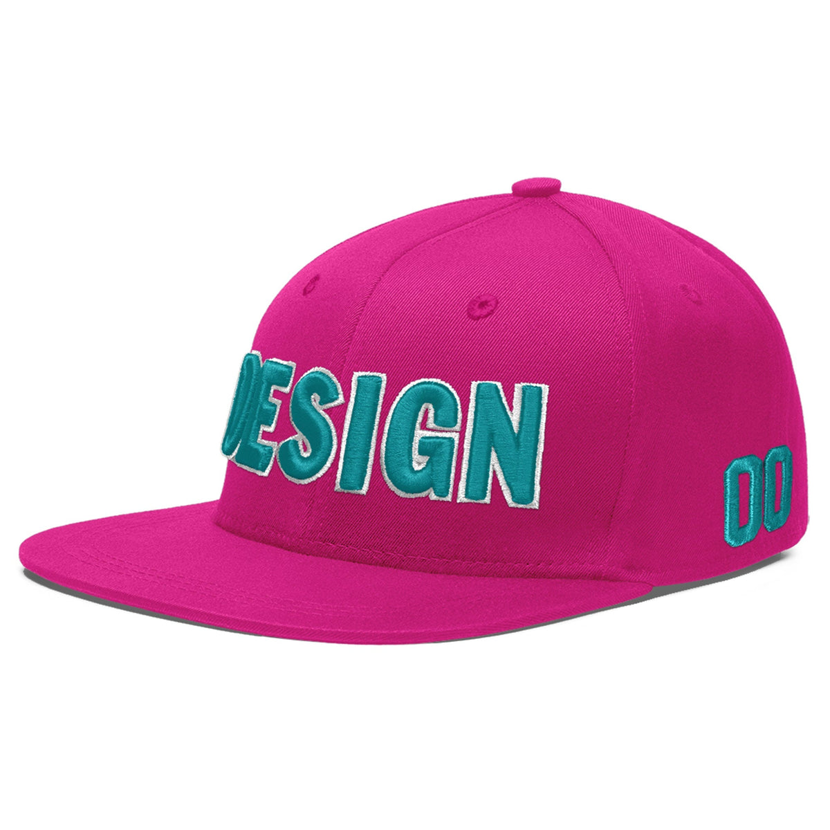 Custom Rose Red 3D Puff Embroidery Flat Embroidery Casual Sport Baseball Cap